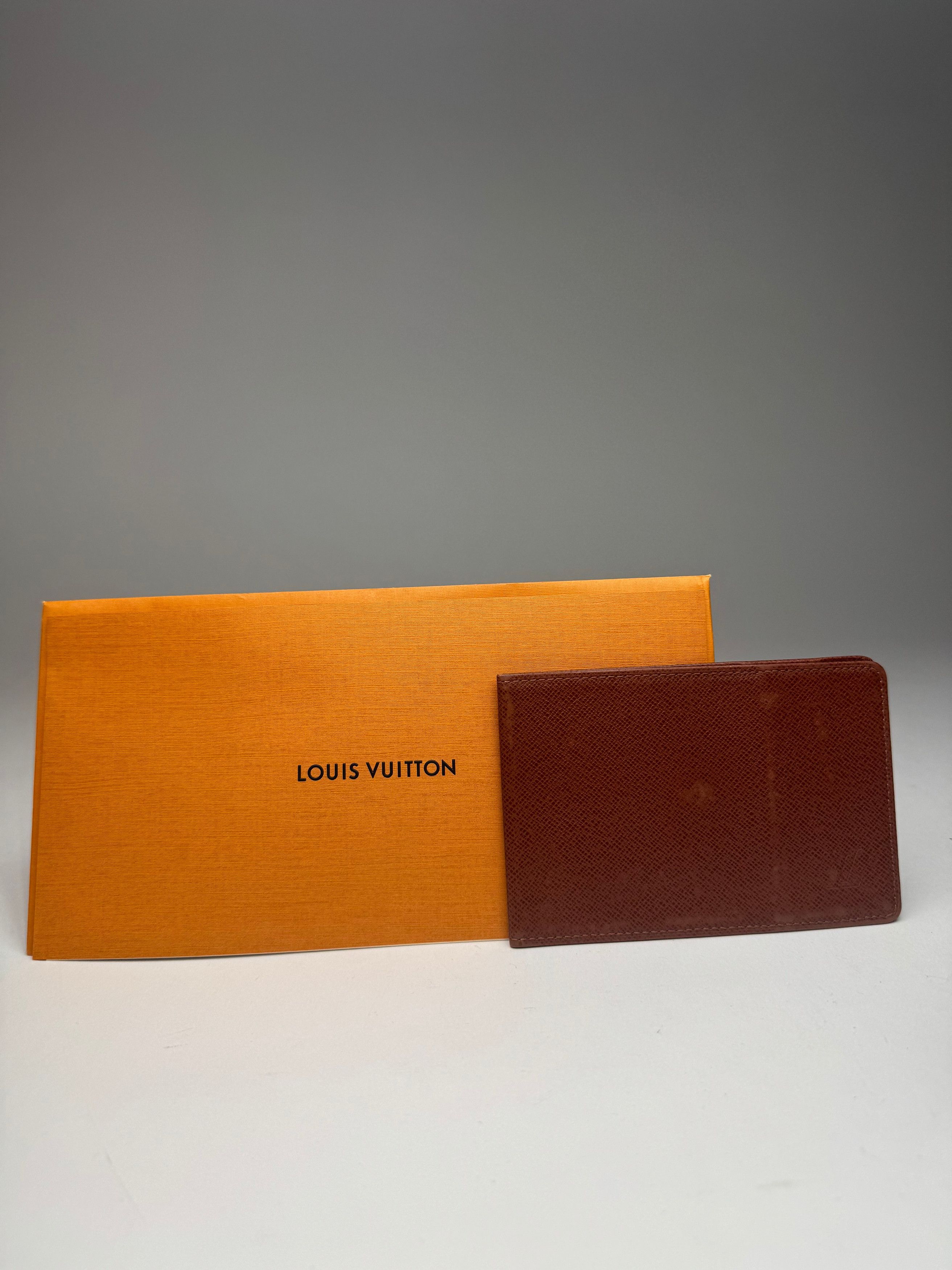 Vintage Leather Card Holder Brown