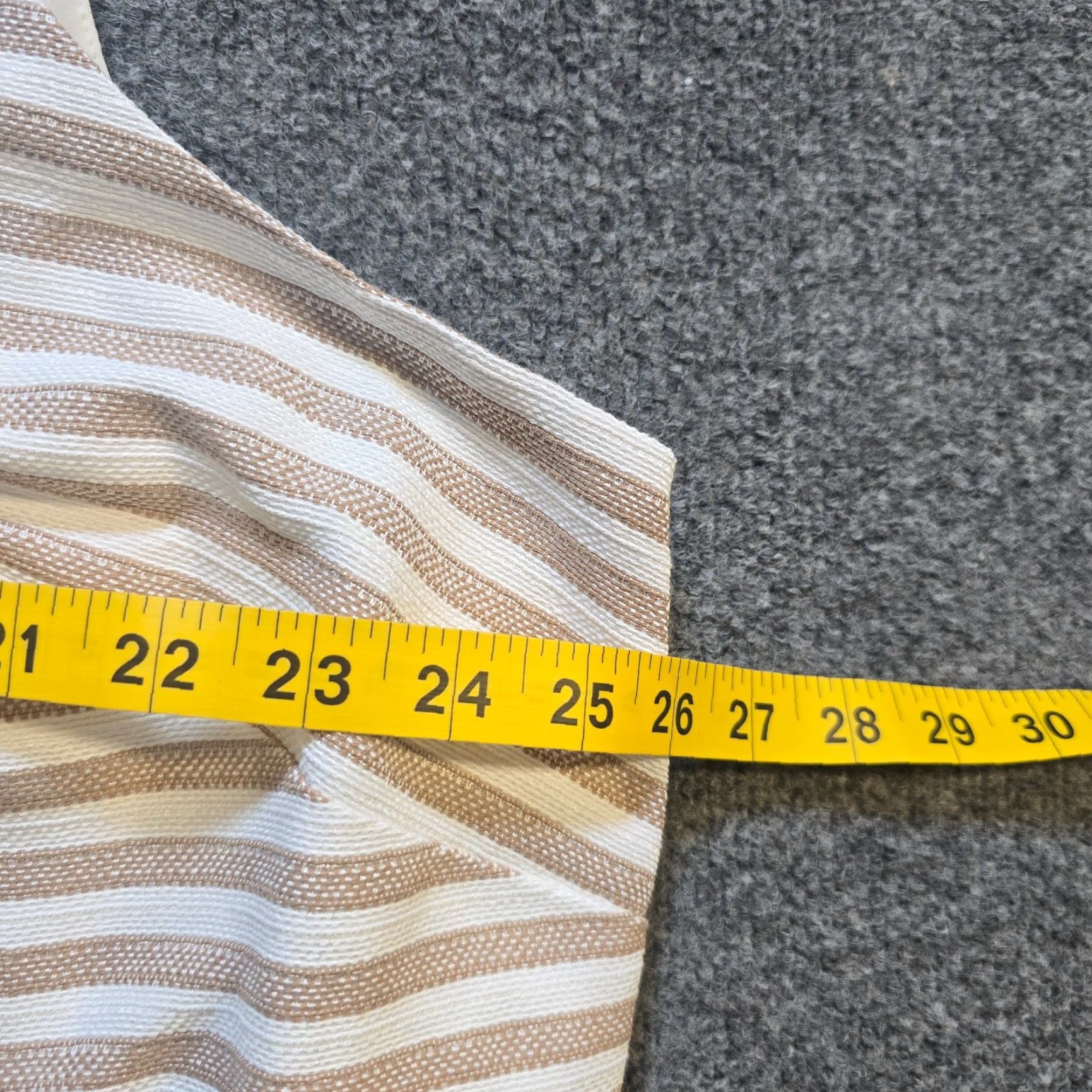 Talbots Talbots Dress Women 20W Beige White Striped Sheath V Neck Classic Career Size 3XL / US 20-22 - 6 Thumbnail