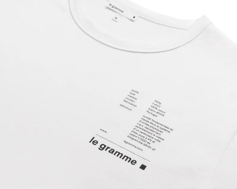 Le Gramme white t-shirt 240g Size US M / EU 48-50 / 2 - 7 Thumbnail