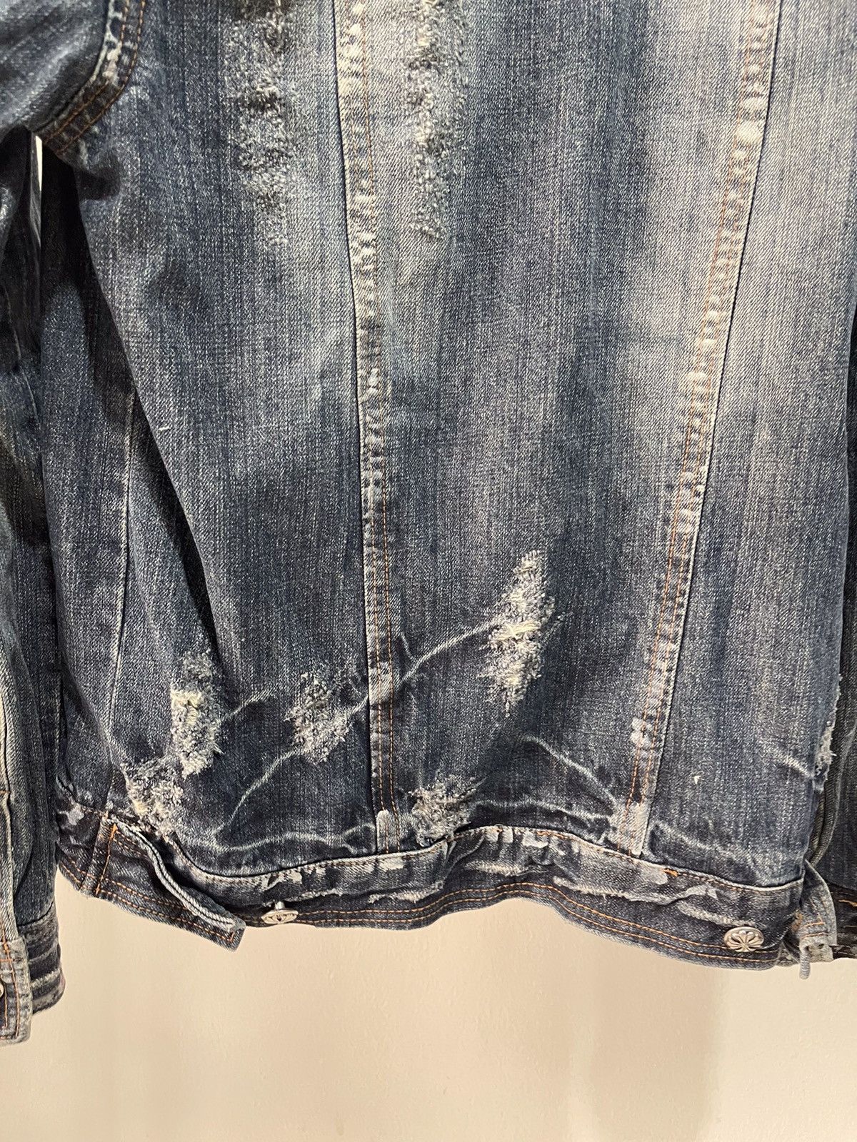 If Six Was Nine 2000s Angel Equal Trashed Denim Jacket A5 Size US S / EU 44-46 / 1 - 9 Thumbnail