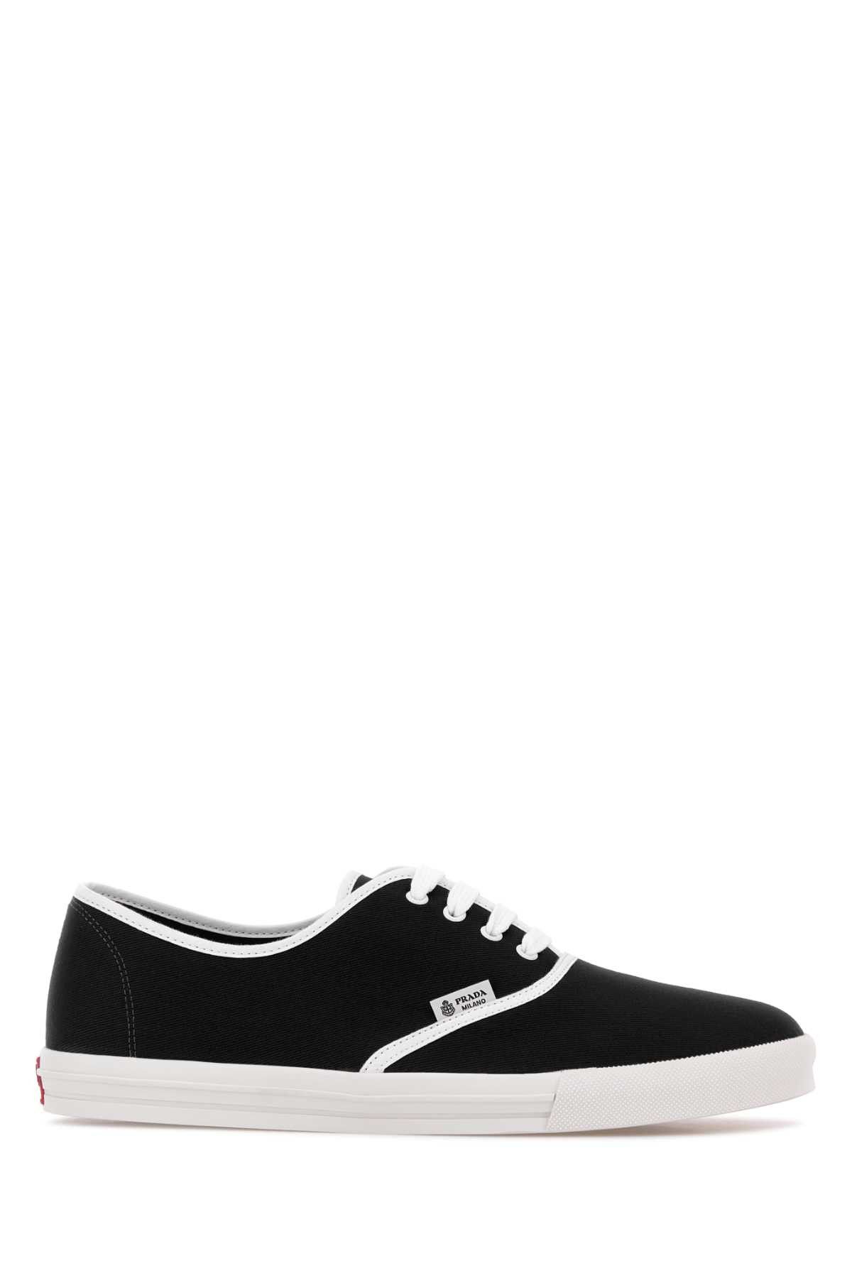 Prada Black Canvas Sneakers Size US 11 / EU 44 - 1 Thumbnail