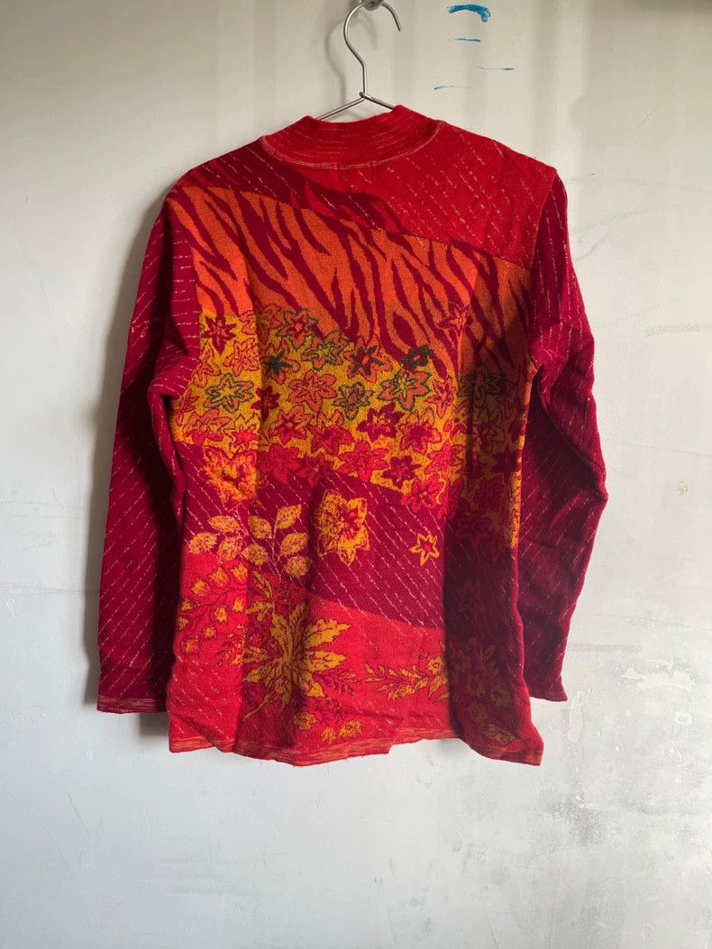 Kenzo KENZO Wool and maple leaf plant print long sleeve sweater Size M / US 6-8 / IT 42-44 - 5 Thumbnail