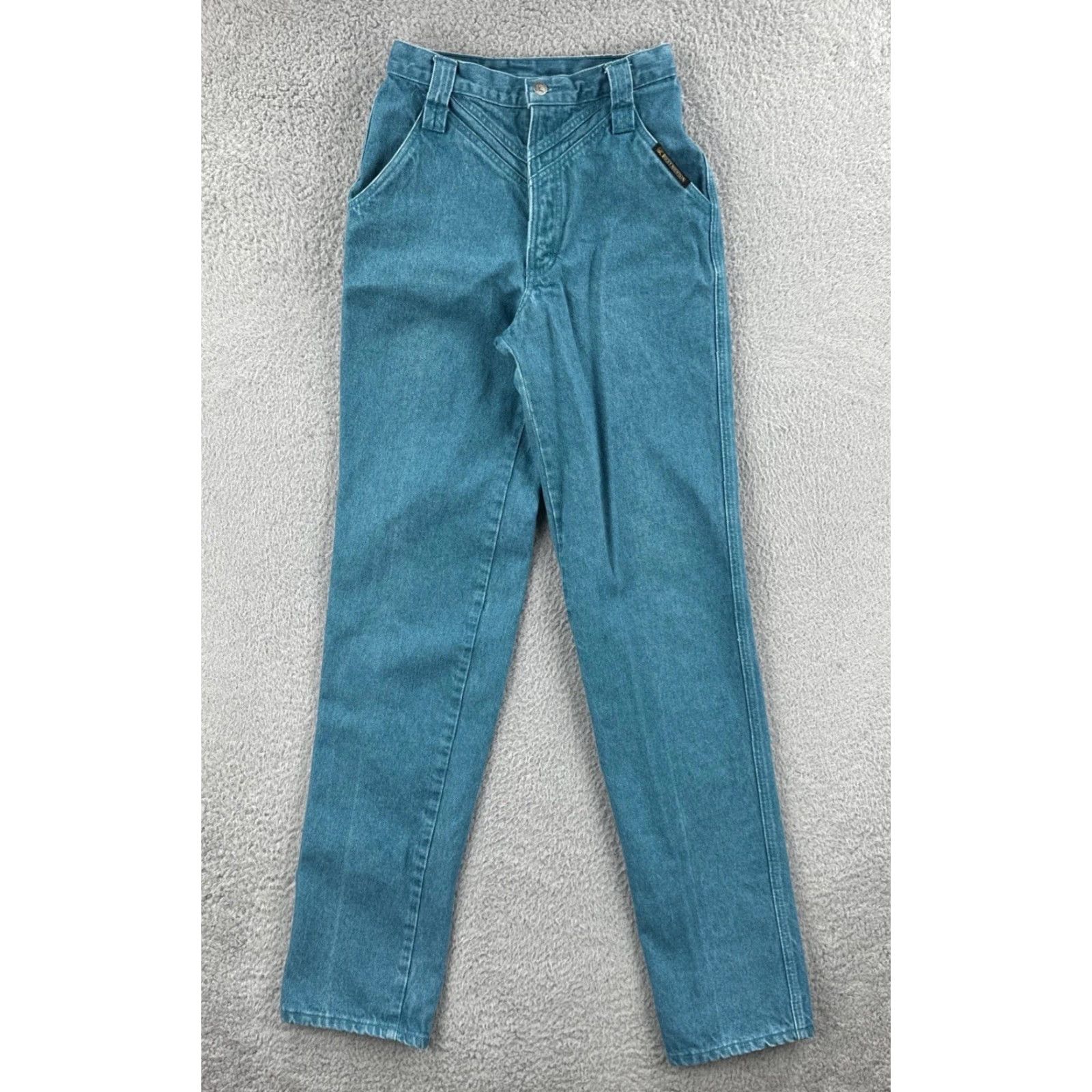 Vintage VINTAGE Rocky Mountain Clothing Women’s Jeans 28/7 Green Denim USA 90s Mom High Rise Womens Size 28" / US 6 / IT 42 - 2 Thumbnail