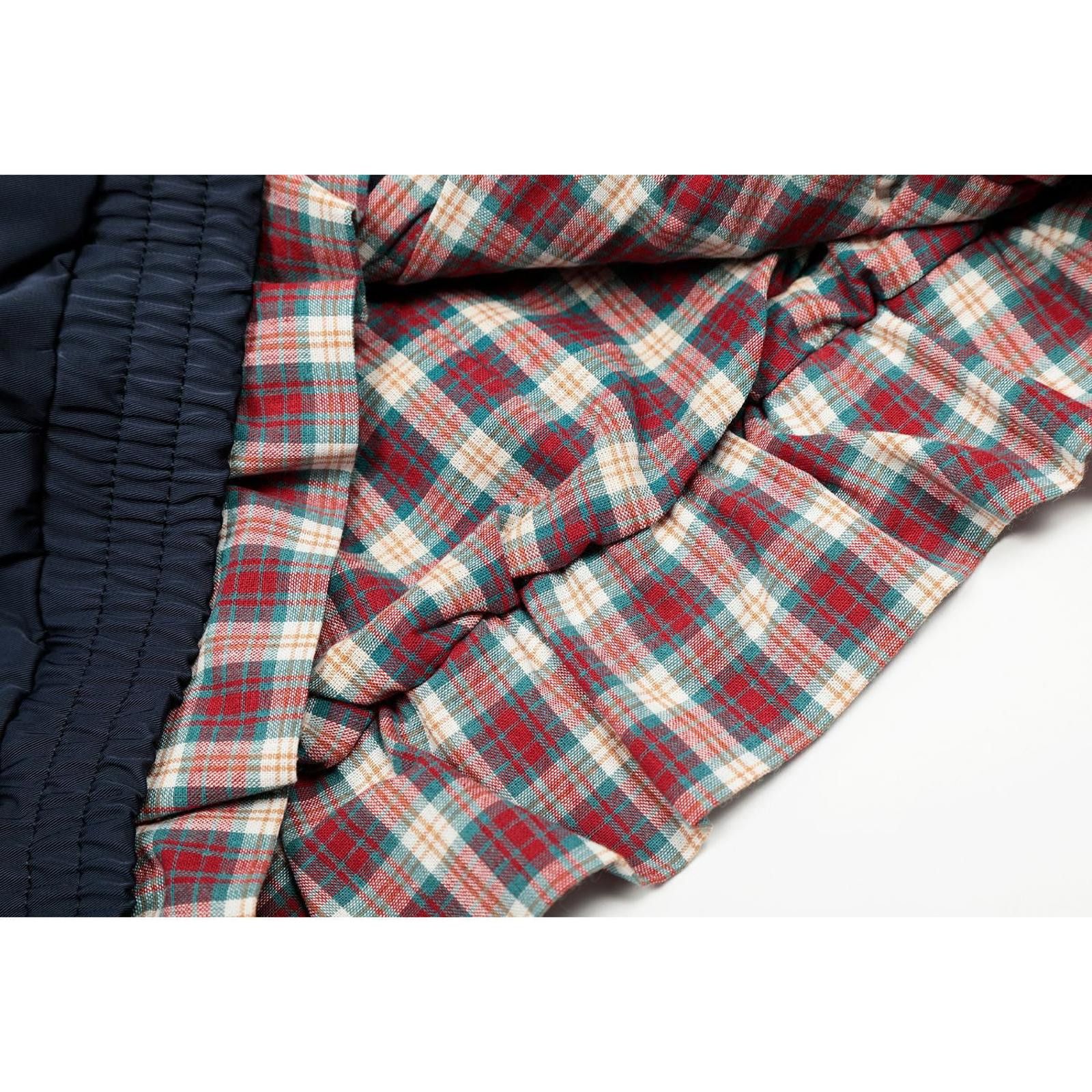 Japanese Brand Navy Utility Jacket with Plaid Collar, Casual Outerwear Size US M / EU 48-50 / 2 - 4 Thumbnail