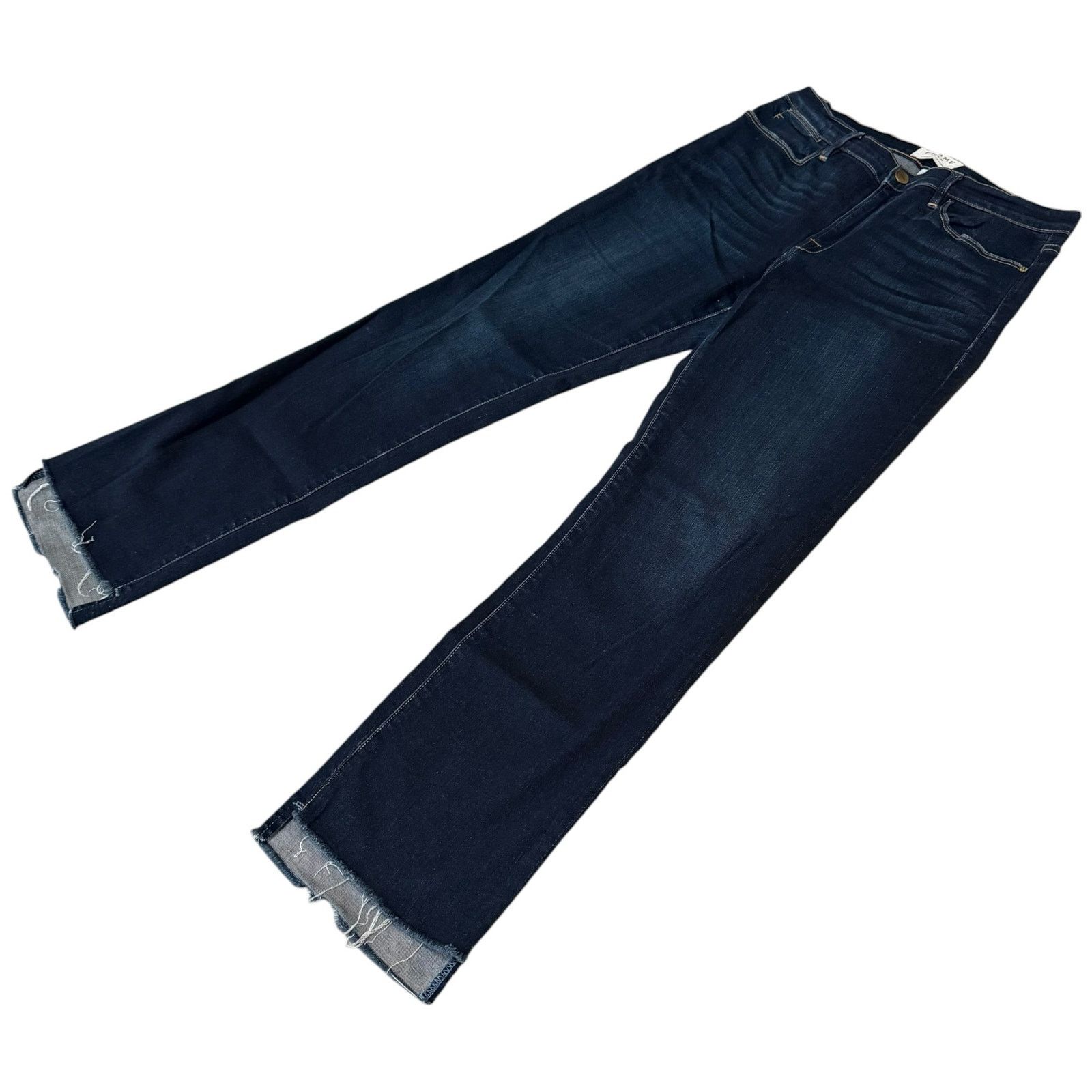 Frame FRAME Le High Straight Raw Stagger Jeans "Cabana" - Size 28 Size 29" - 13 Thumbnail