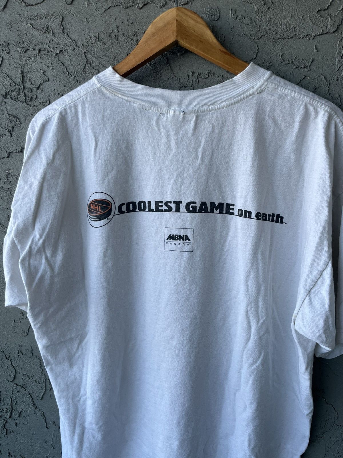 Vintage Vintage 90’s NHL Chest Logo ‘Coolest Game On Earth’ T-Shirt Size US XL / EU 56 / 4 - 3 Thumbnail