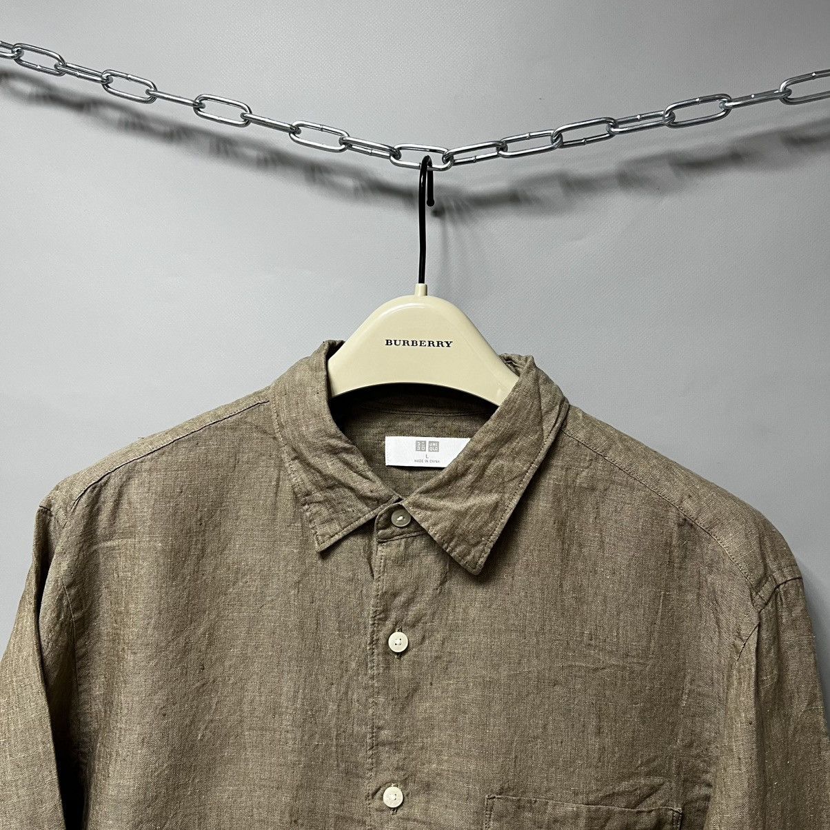 Japanese Brand × Uniqlo Uniqlo 100% Linen Shirt men’s Size US L / EU 52-54 / 3 - 2 Thumbnail