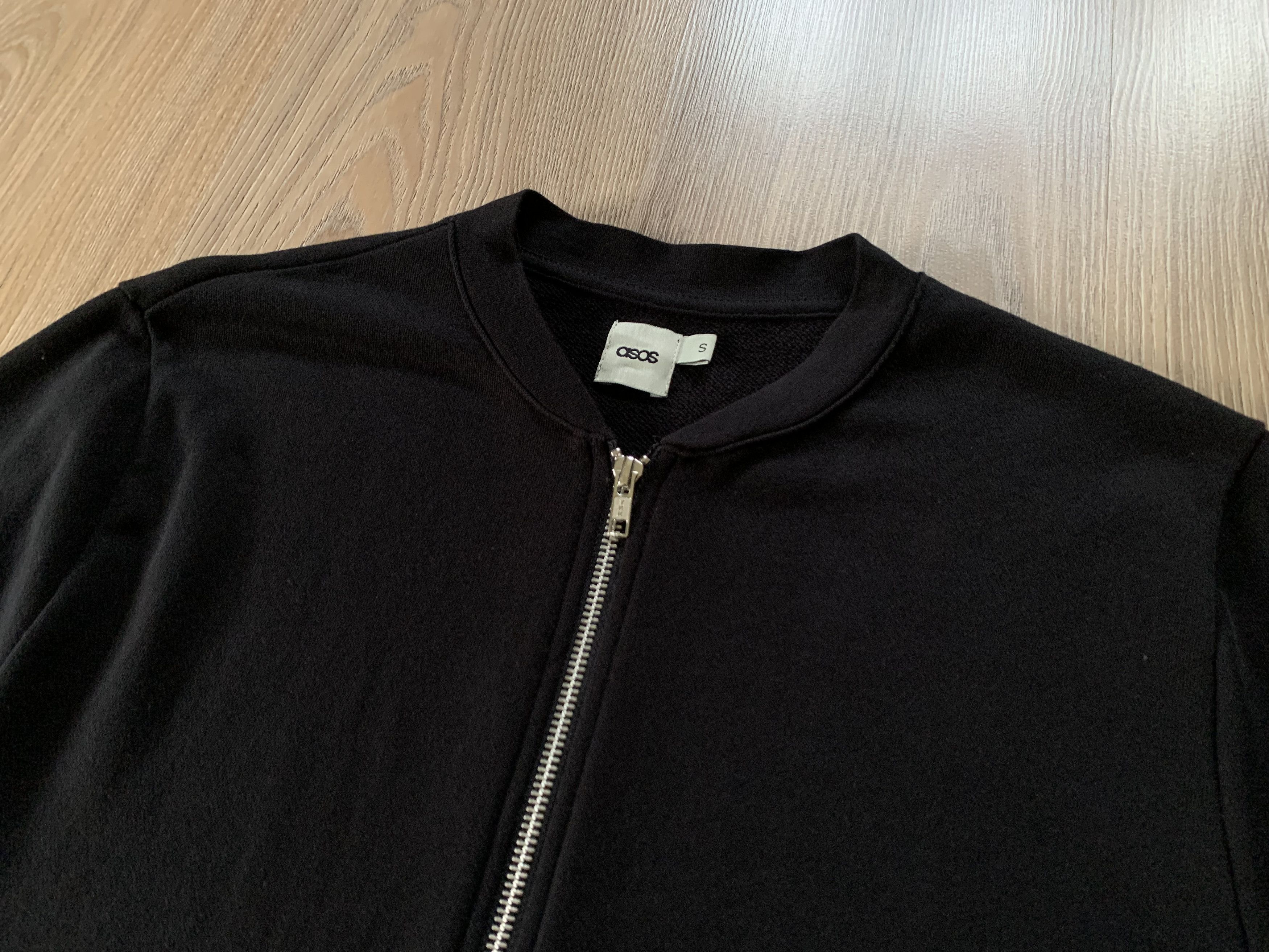 Asos ASOS Black Zip Sweatshirt Bomber Size US S / EU 44-46 / 1 - 5 Thumbnail
