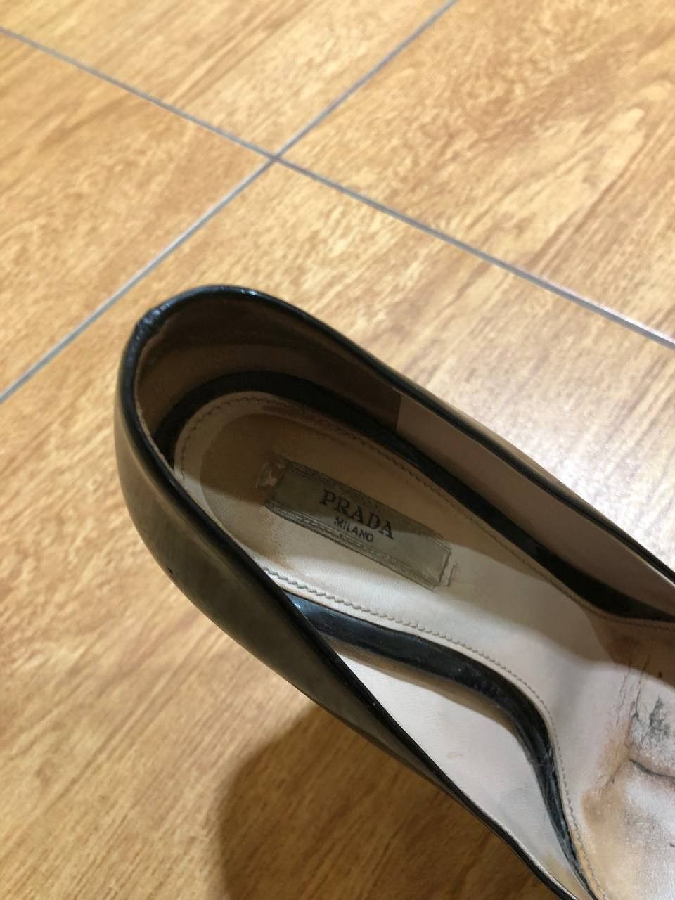 Prada Prada Black Patent Leather High Stiletto Pumps Size US 8.5 / IT 38.5 - 4 Thumbnail