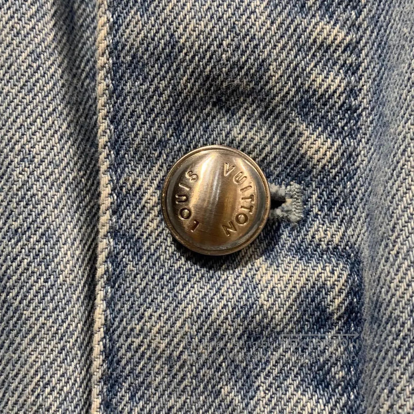 Louis Vuitton Blue Denim Jacket with Distressed Accents. Size US XXL / EU 58 / 5 - 6 Thumbnail
