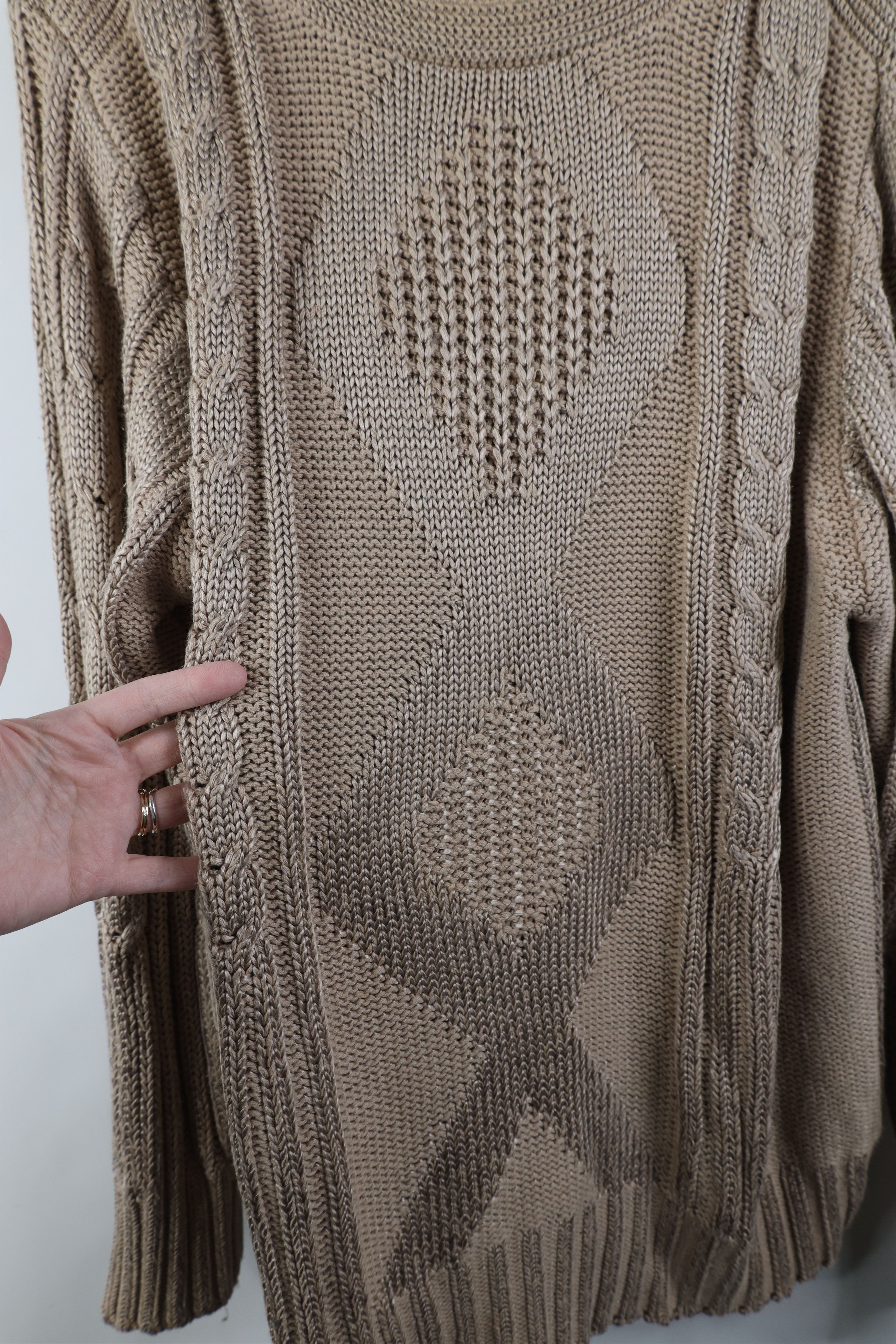 Vintage Vinage 90s Streetwear Blend Heavy Cable Knit Sweater Size XL / US 12-14 / IT 48-50 - 7 Thumbnail