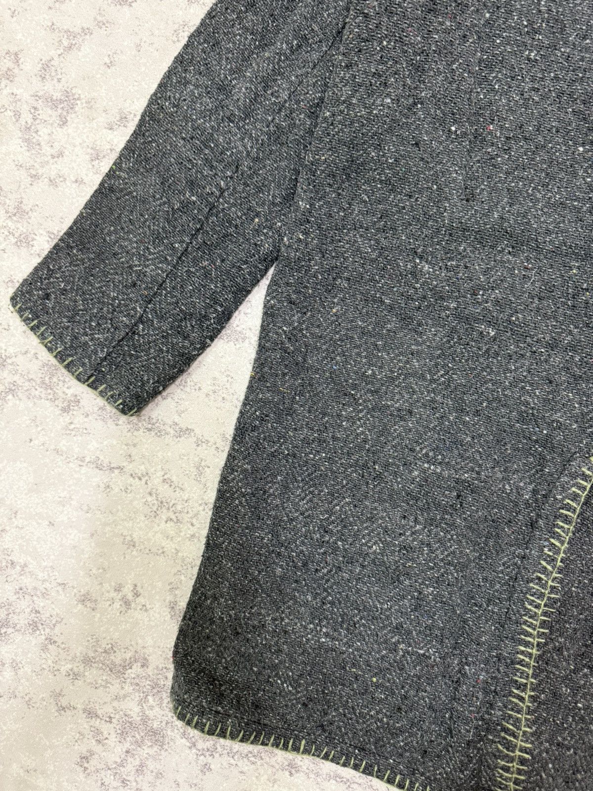 Vintage Yul Women’s Dark Gray Tweeds Coat Jacket Size S / US 4 / IT 40 - 13 Thumbnail