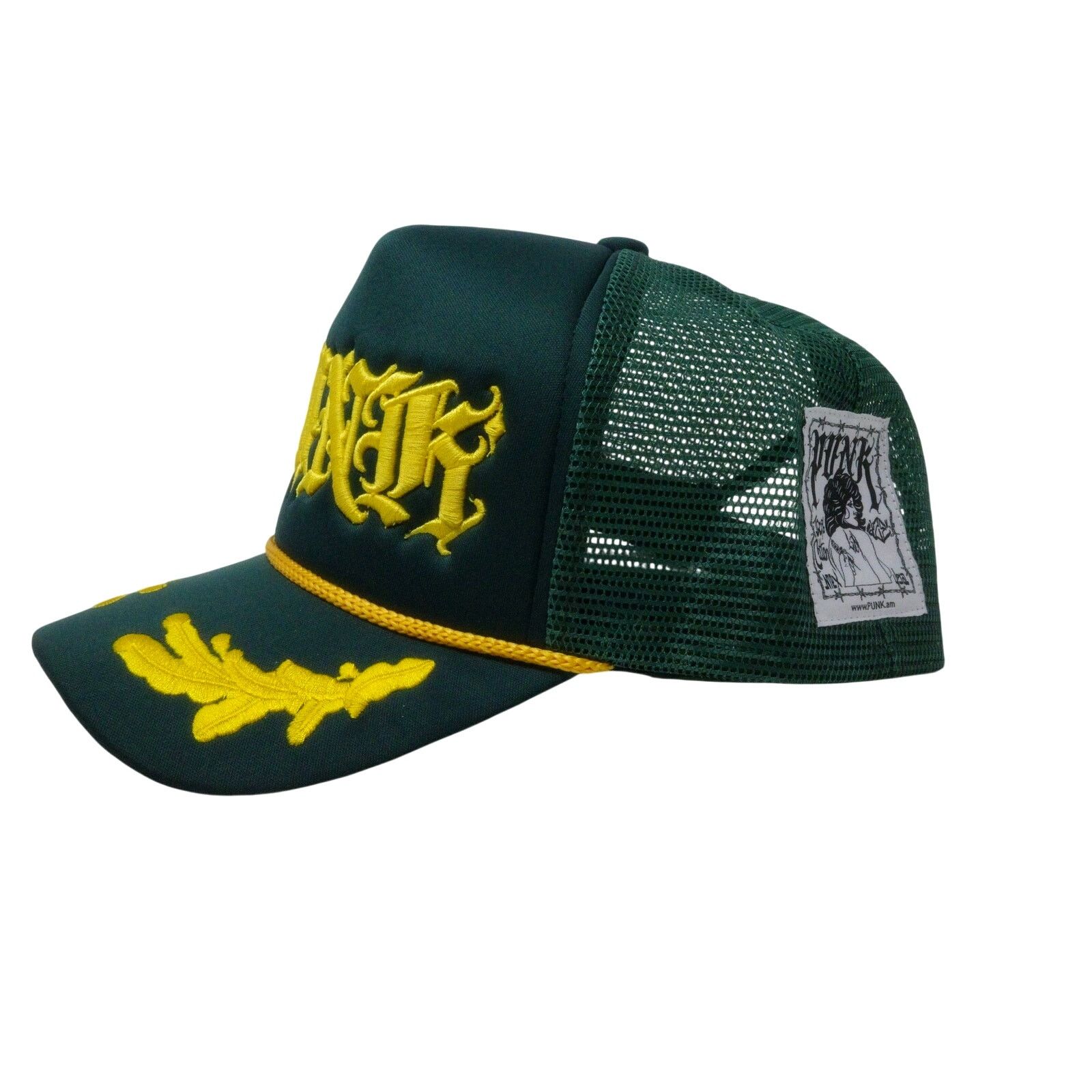 Other PUNK ® El Capitan Trucker Mesh Hat Green Military Made USA Size ONE SIZE - 4 Thumbnail