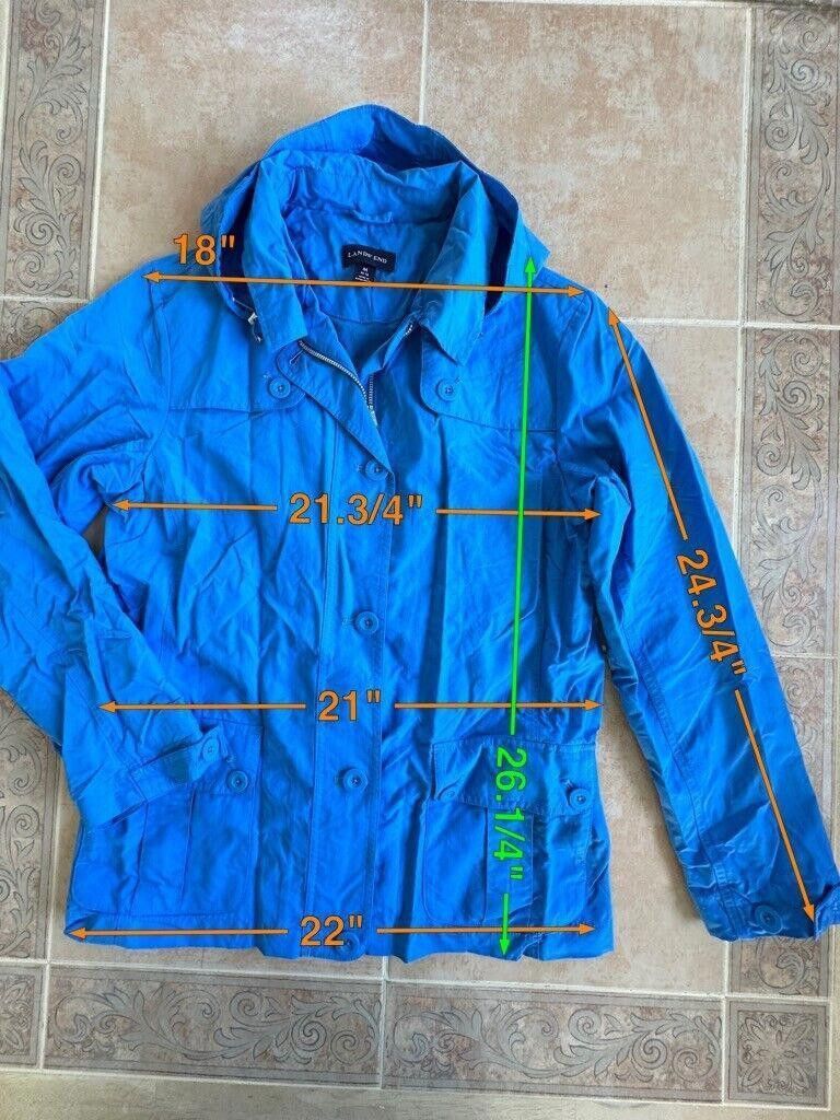Lands' End Lands' End Blue Rain Jacket Women sz M /10-12 Size M / US 6-8 / IT 42-44 - 2 Thumbnail