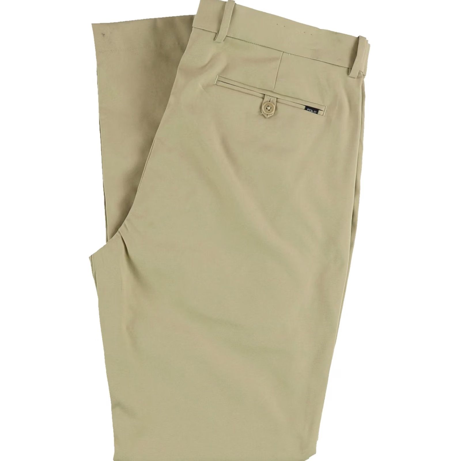 Ralph Lauren Ralph Lauren Mens Tailored Fit Straight Leg Casual Pants, beigekhaki, 34W x 32L Size US 34 / EU 50 - 3 Thumbnail