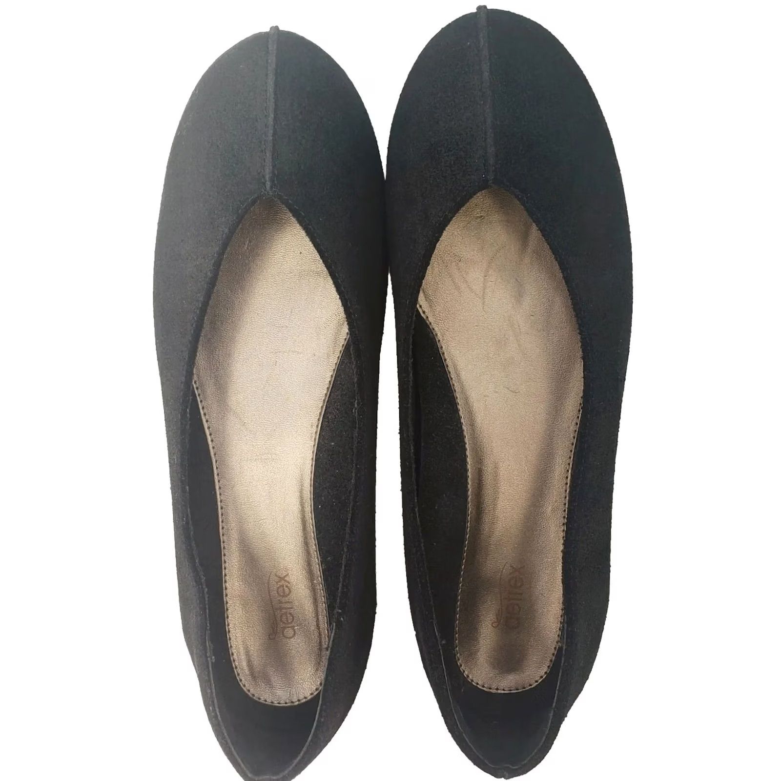 Aetrex Aetrex Camie Flat Women Suede Split Toe Orthopedic Memory Foam Cushioned Arch Support Slip On 8M Black Size US 8 / IT 38 - 7 Thumbnail