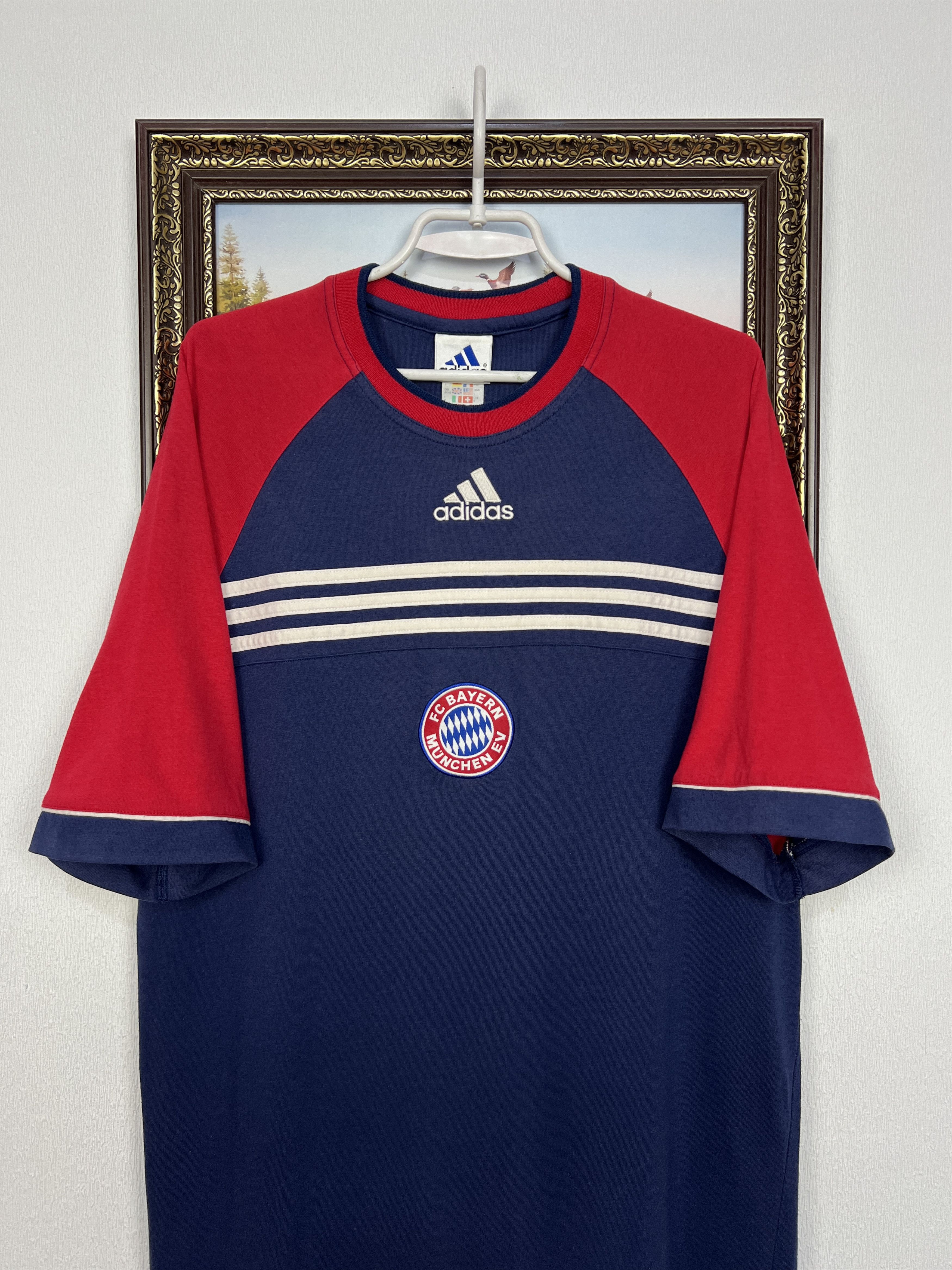 Adidas Vintage 90's Adidas Bayern Munich Football Train Shirt Size US L / EU 52-54 / 3 - 2 Thumbnail