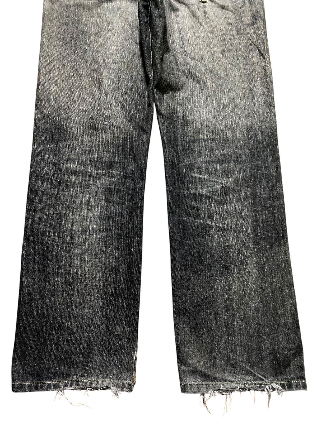 Jun Takahashi Black Denim Japanese Brand Uniqlo Jeans Faded Distressed Size US 32 / EU 48 - 6 Thumbnail