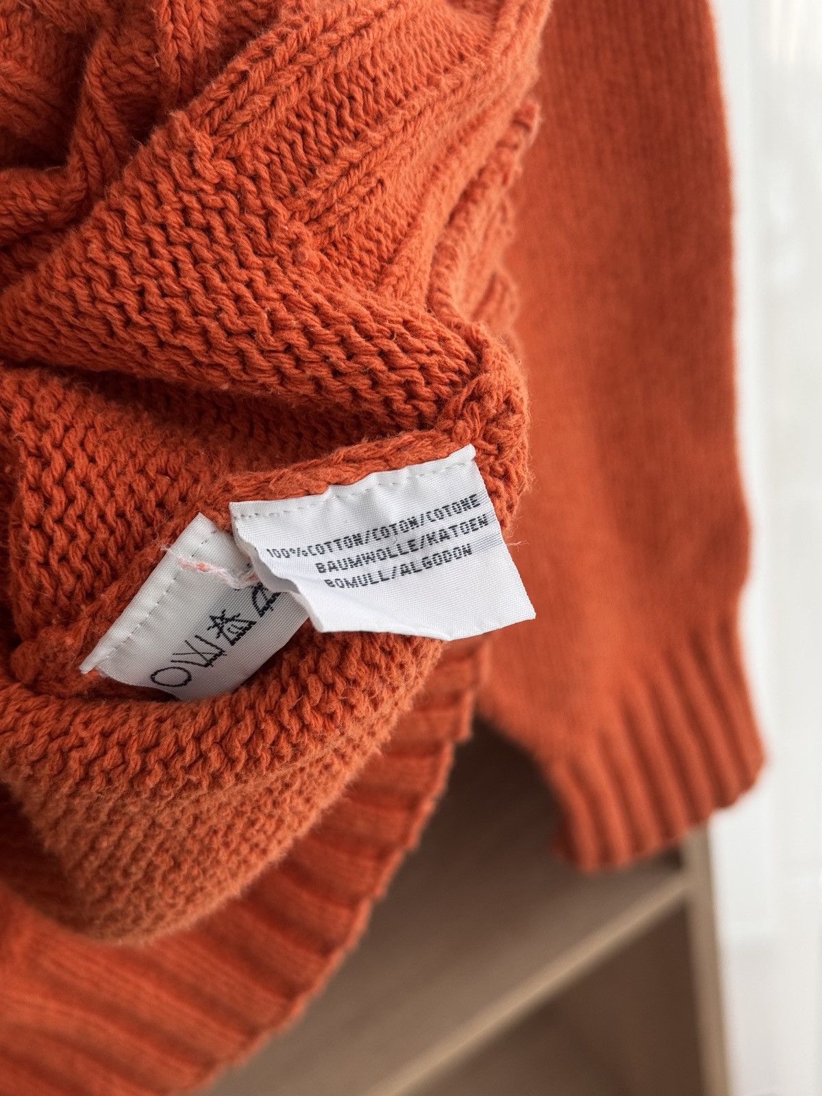 Polo Ralph Lauren × Vintage Vintage Polo Ralph Lauren Orange Heavyweight Knit Sweater Size US L / EU 52-54 / 3 - 8 Thumbnail