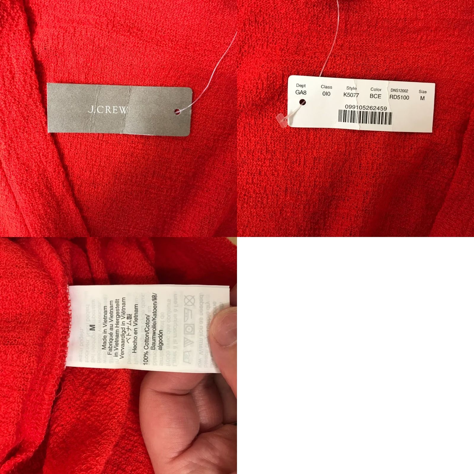 J.Crew J. CREW Sweater Womens M Red Long Sleeve Criss Cross V Neck Pullover Casual Size M / US 6-8 / IT 42-44 - 8 Thumbnail