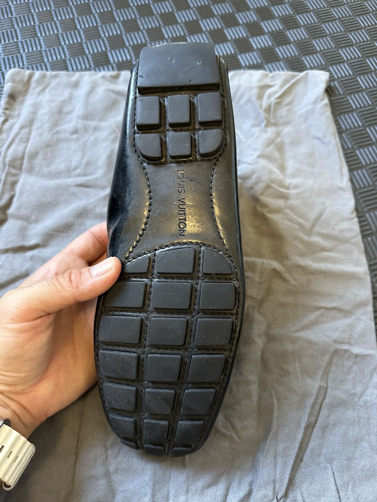 Louis Vuitton Black patent leather, Louis Vuitton drivers Size US 9 / EU 42 - 8 Thumbnail