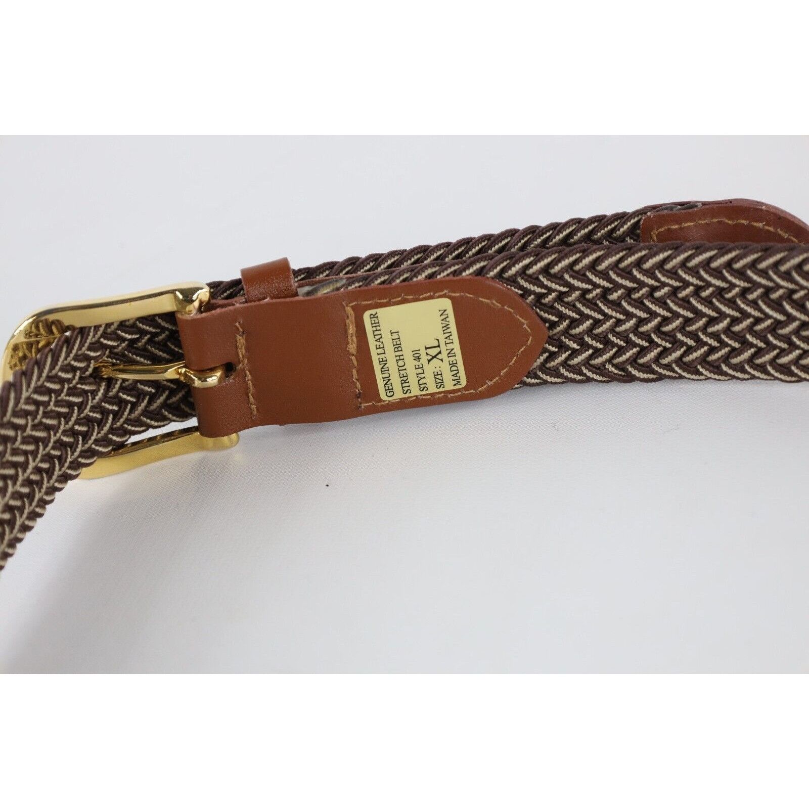 Vintage Deadstock Vintage 90s Streetwear Braided Stretch Belt Brown Size ONE SIZE - 5 Thumbnail