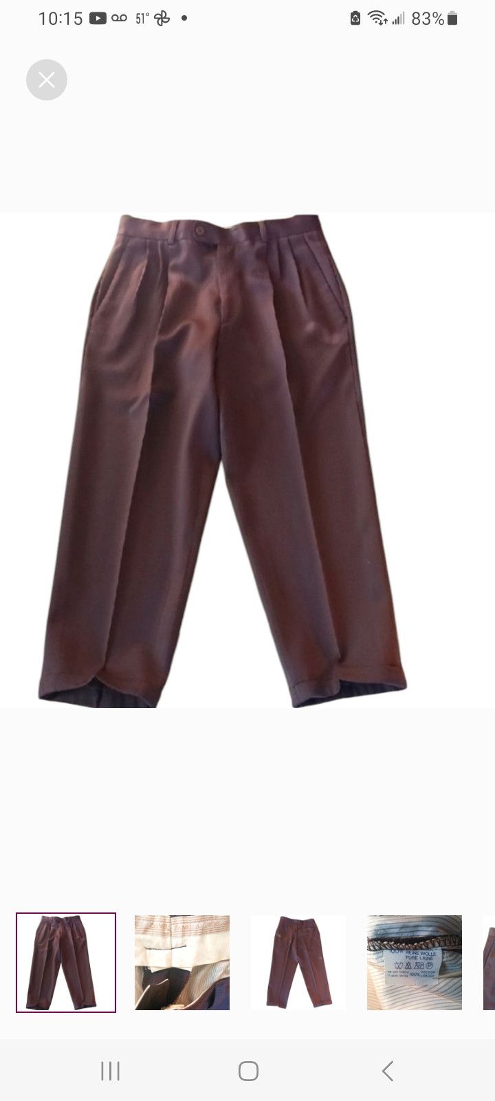 Zanella Zanella Men's Pants Size US 31 - 1 Thumbnail