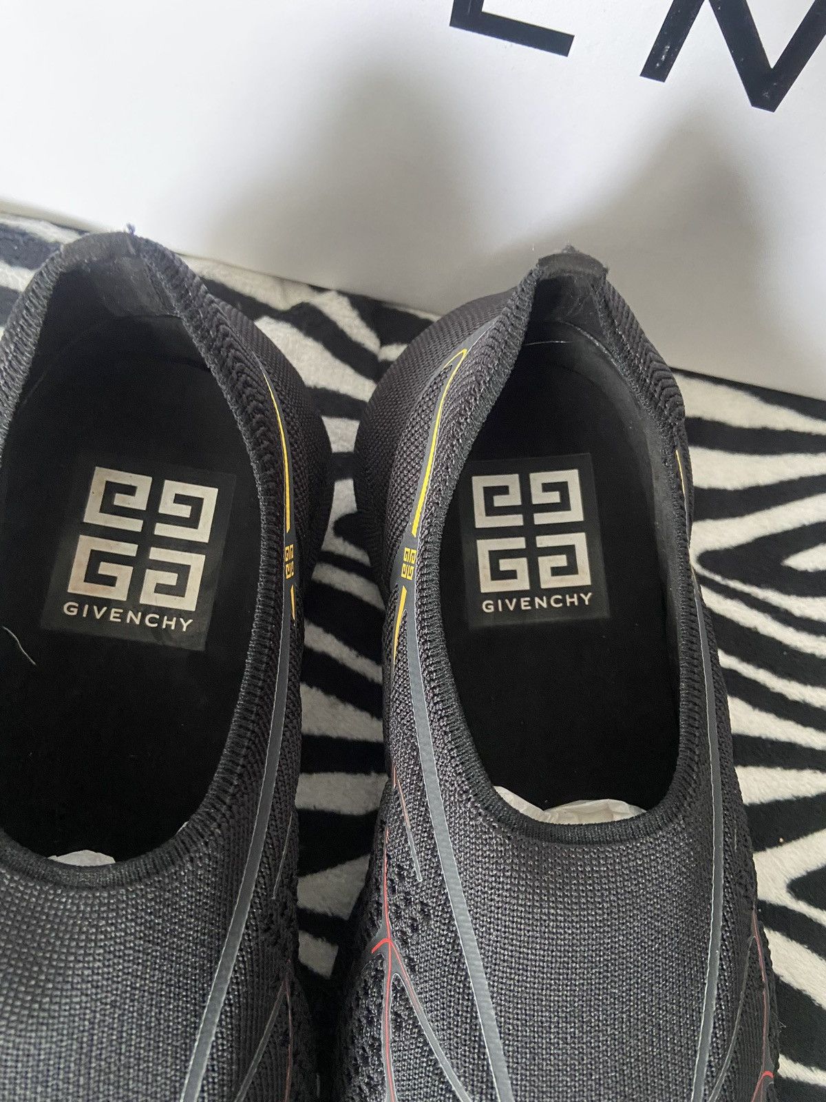 Givenchy Givenchy TK-360 Slip-On Sneakers — Black / Red & Yellow Size US 7 / IT 37 - 4 Thumbnail