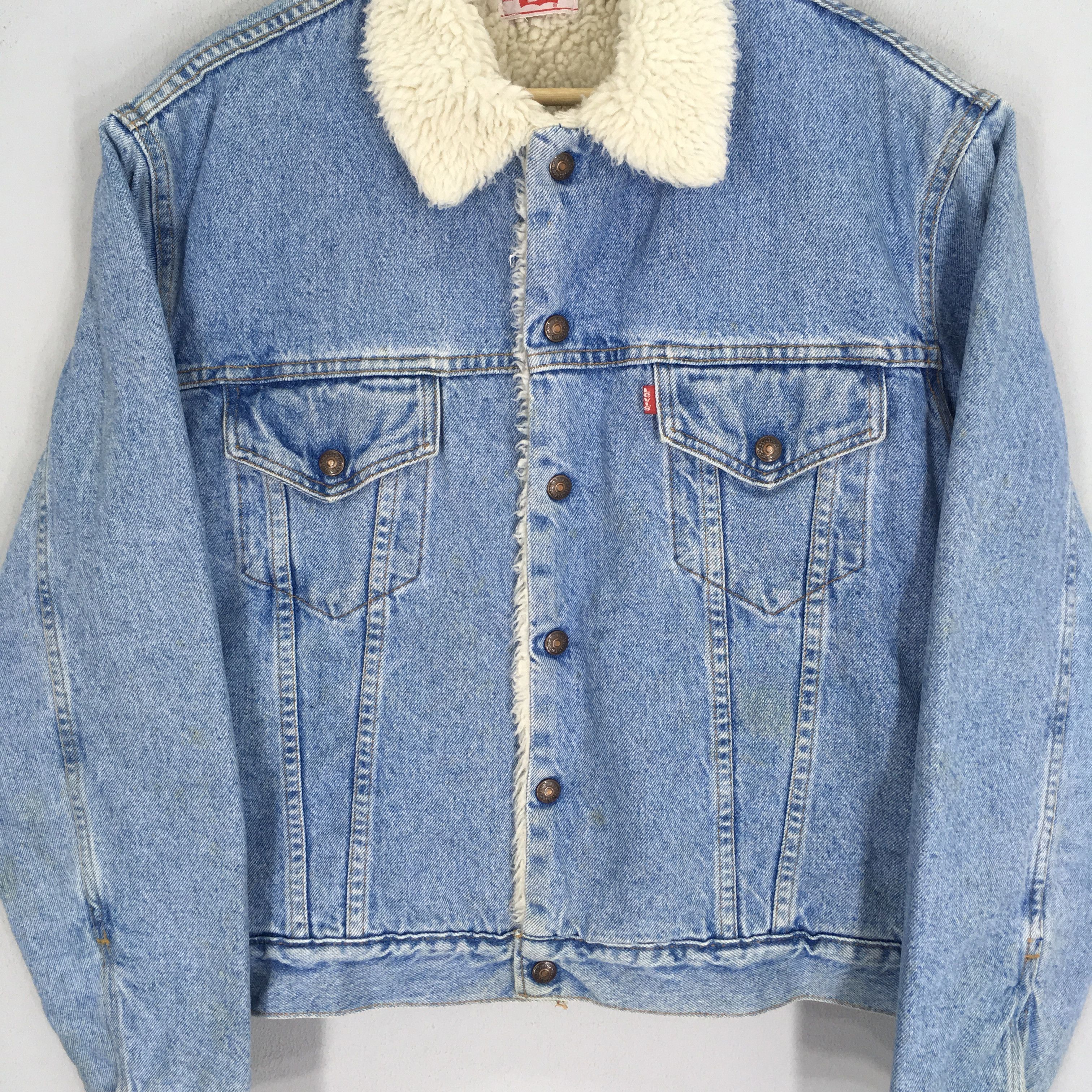 Levi's Vintage 90s Levi's Denim Jacket Jeans Trucker Sherpa Size US M / EU 48-50 / 2 - 4 Thumbnail