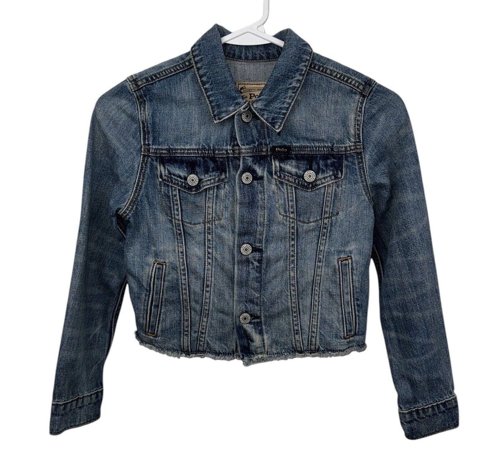 Polo Ralph Lauren Polo Ralph Lauren Jean Jacket Youth Blue Denim Girl's 8 Size XXS / US 00 / IT 34 - 2 Thumbnail