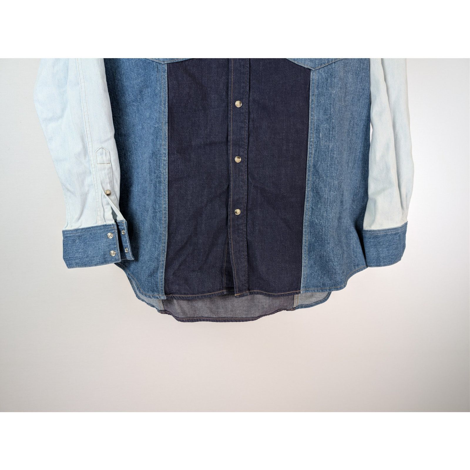Celine o1rshd1 Denim Western Shirt in Blue Size US XL / EU 56 / 4 - 4 Thumbnail