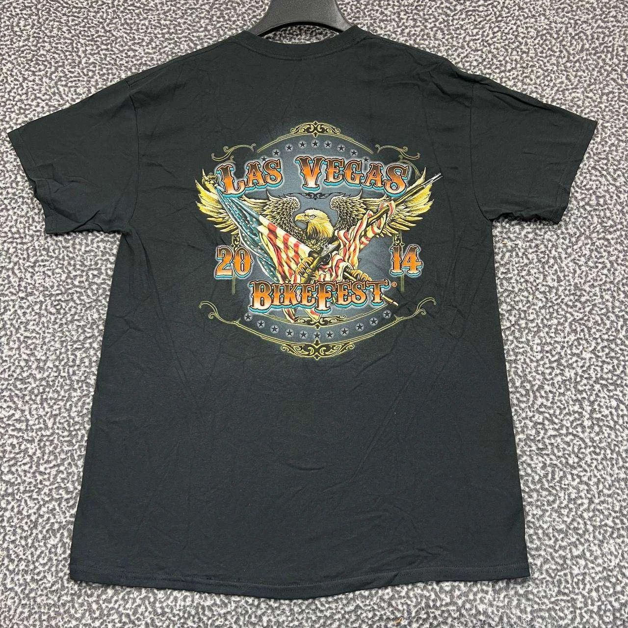 Gildan Vintage Las Vegas Bike Fest Shirt Men L Short Sleeve New Size US L / EU 52-54 / 3 - 1 Thumbnail