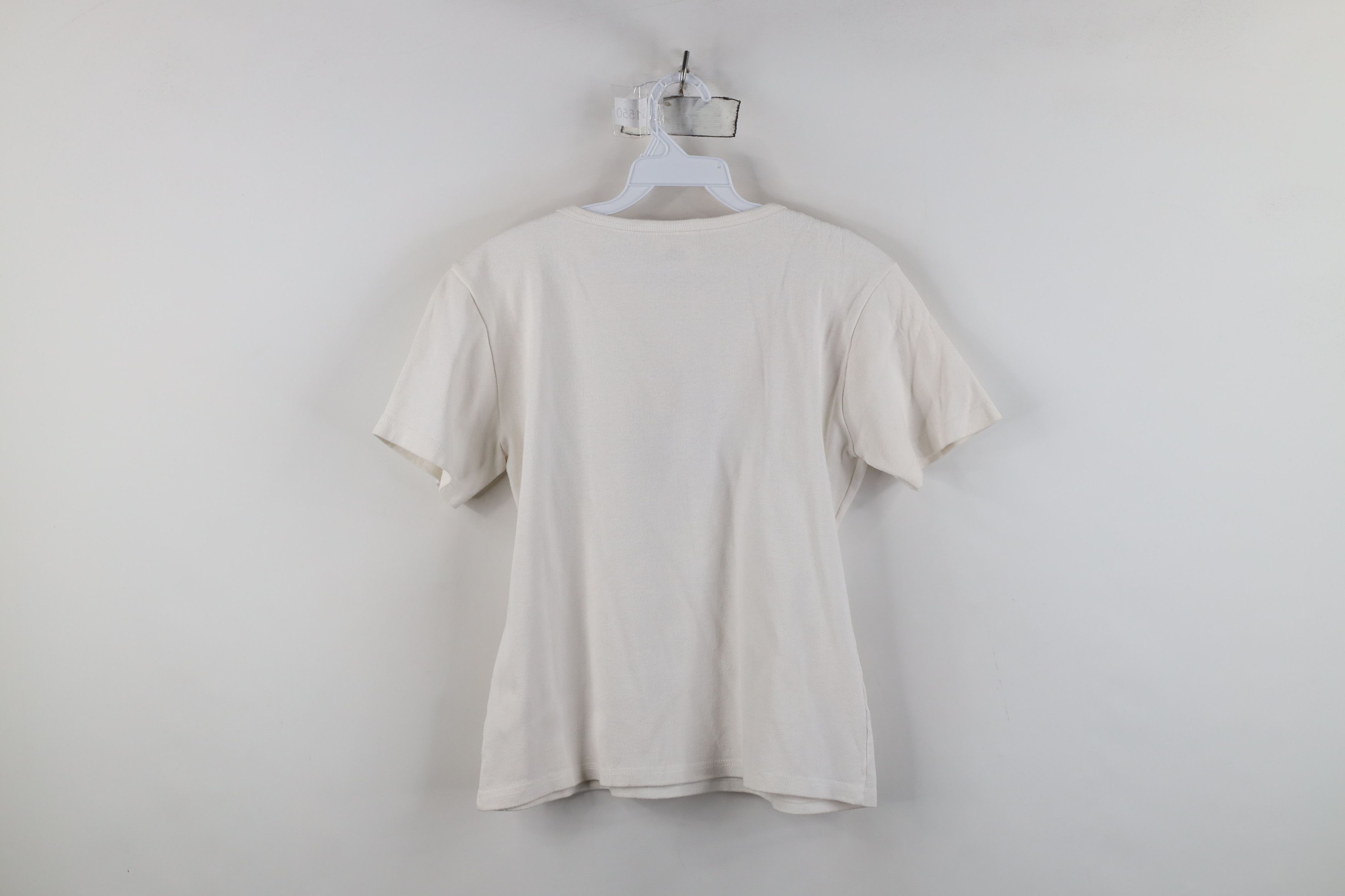 Vintage Vintage Y2K 2003 Baseball Ribbed Knit Cropped T-Shirt USA Size XL / US 12-14 / IT 48-50 - 10 Thumbnail