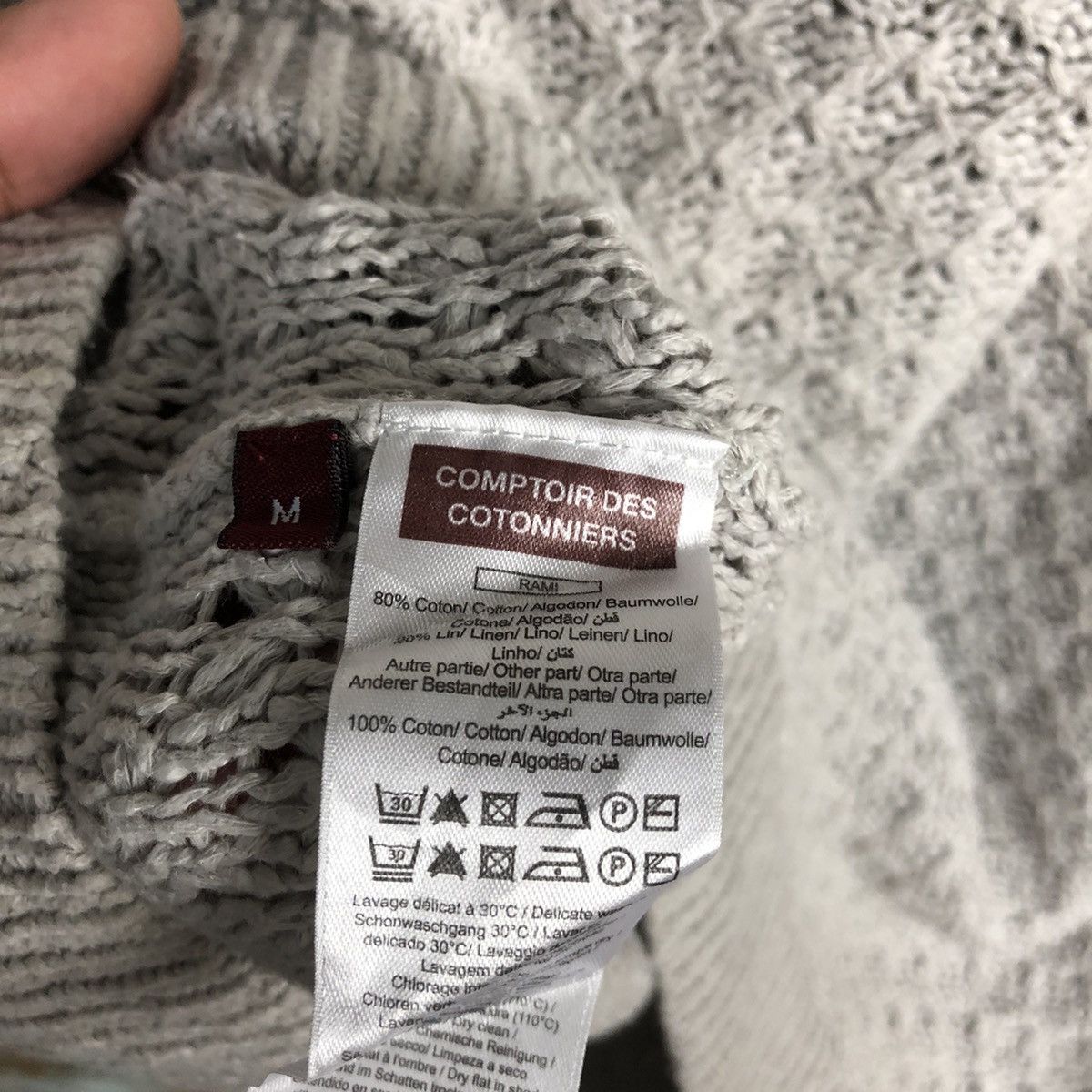 Designer × Homespun Knitwear Comptoir Des Cotonniers Grey Knitwear #A1682 Size M / US 6-8 / IT 42-44 - 15 Thumbnail