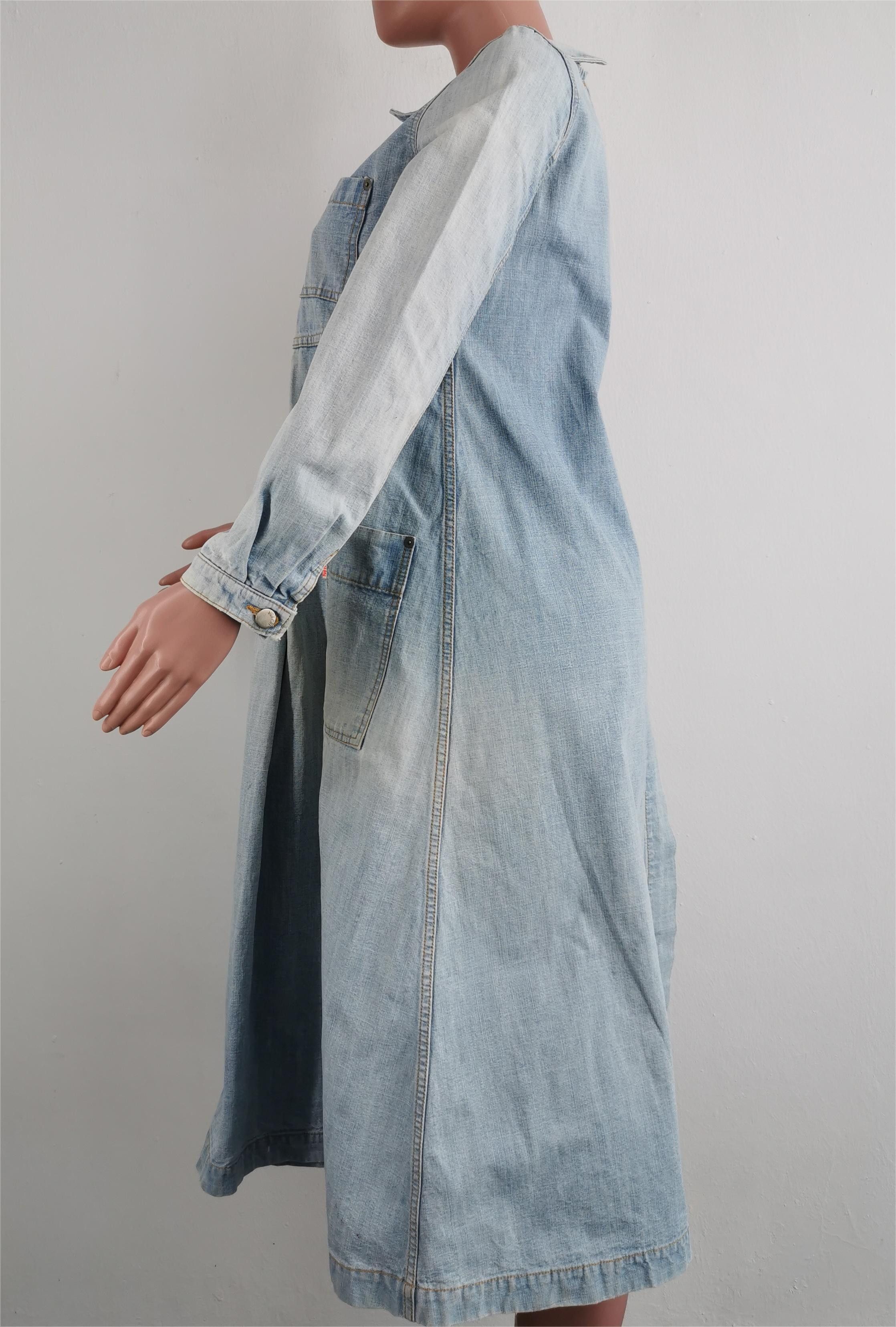 Issey Miyake × Ne-Net Distressed Vintage Ne-Net X Issey Miyake Denim Dress Size M Size XS / US 0-2 / IT 36-38 - 3 Thumbnail