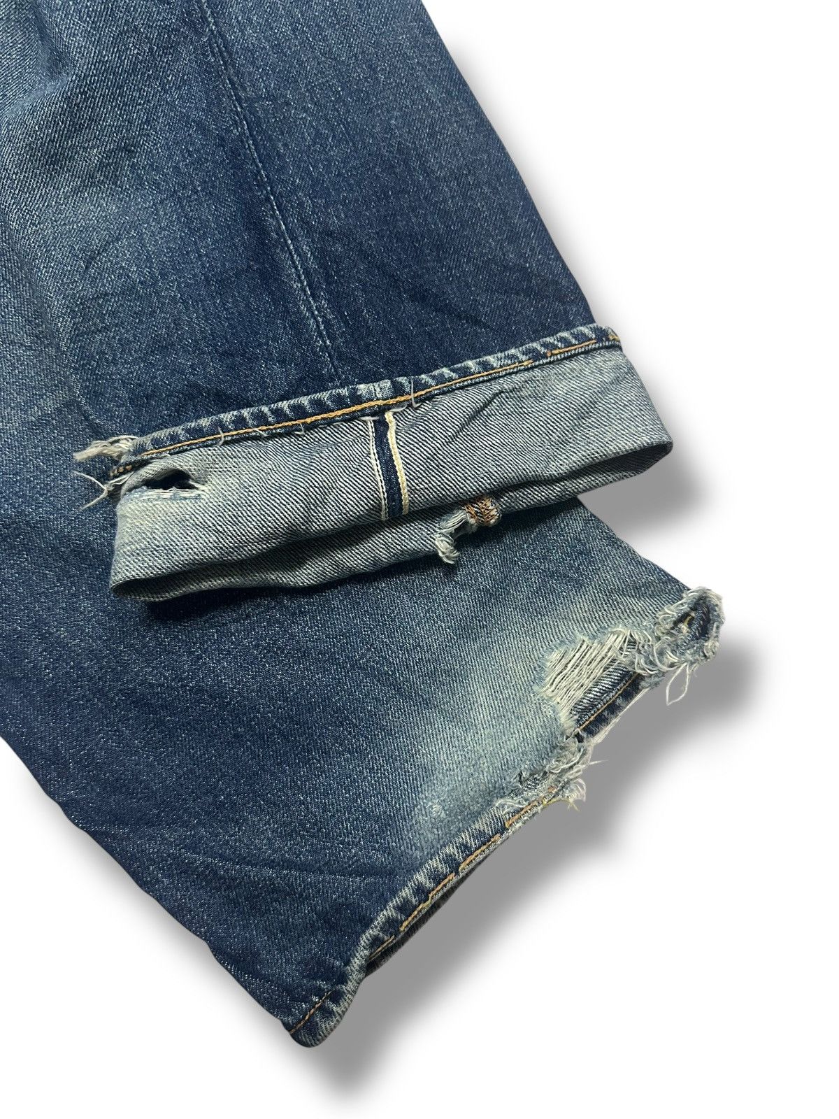 Evisu Vintage Evisu No2 Lot 2000 Selvedged Distressed Faded Wash Size US 32 / EU 48 - 14 Thumbnail