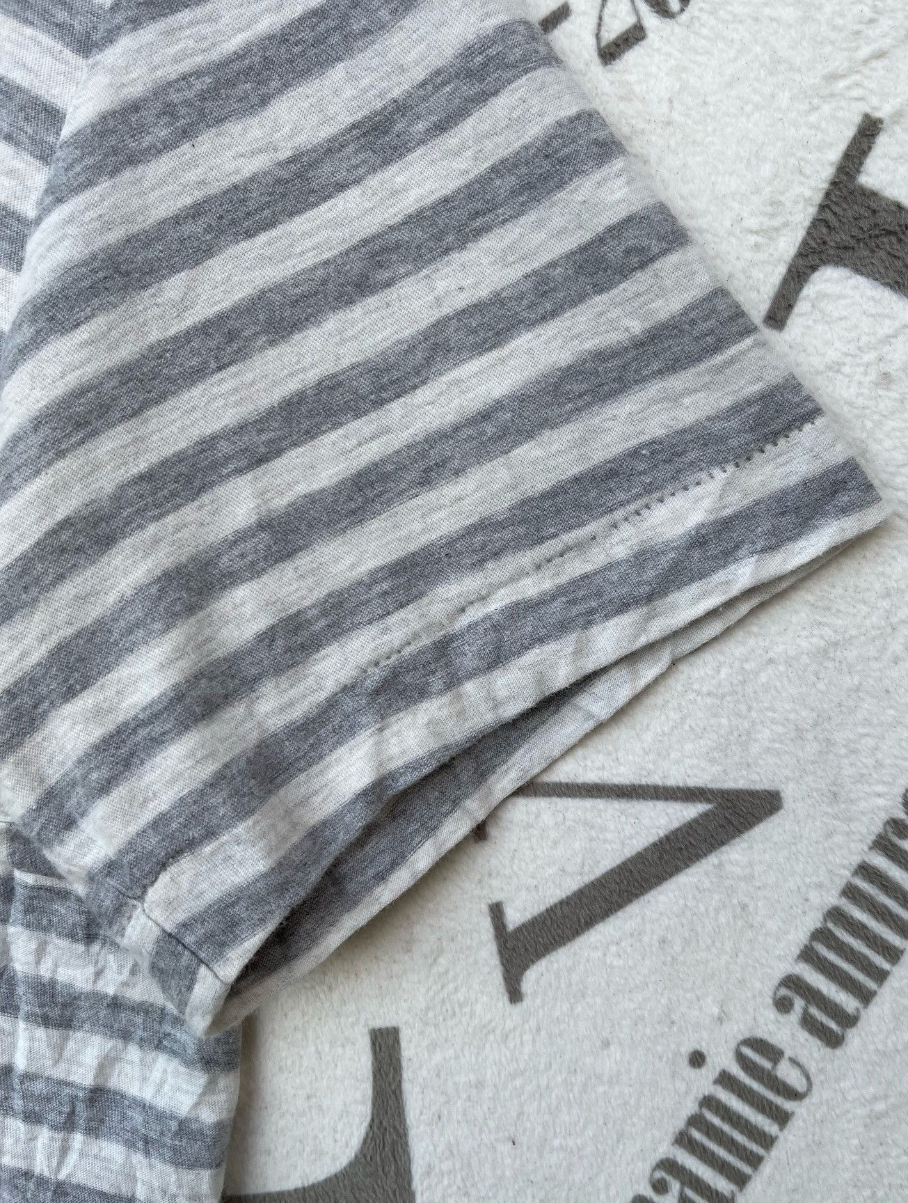 Yohji Yamamoto 🔥Vintage Y's by Yohji Yamamoto Asymmetrical Striped T-shirt Size S / US 4 / IT 40 - 10 Thumbnail