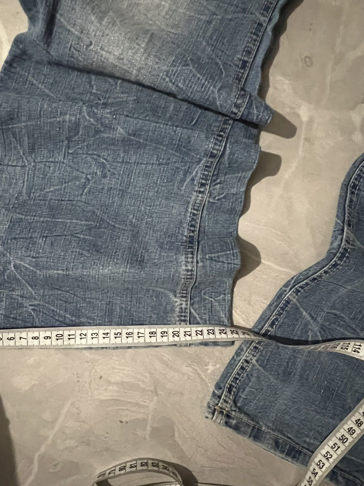 Japanese Brand Destroyed Wash Flared Glamour Sexy Fit Jeans Size US 31 - 4 Thumbnail