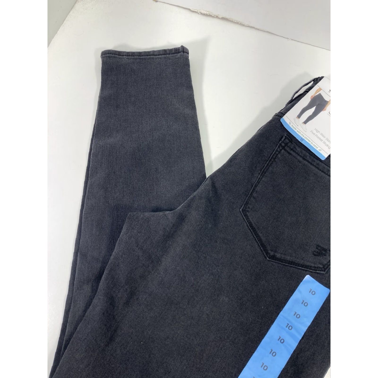 Vintage Seven7 Jeans Women Size 10 30X30 Black Denim High Rise Stretch NWT Skinny Size 32" / US 10 / IT 46 - 3 Thumbnail