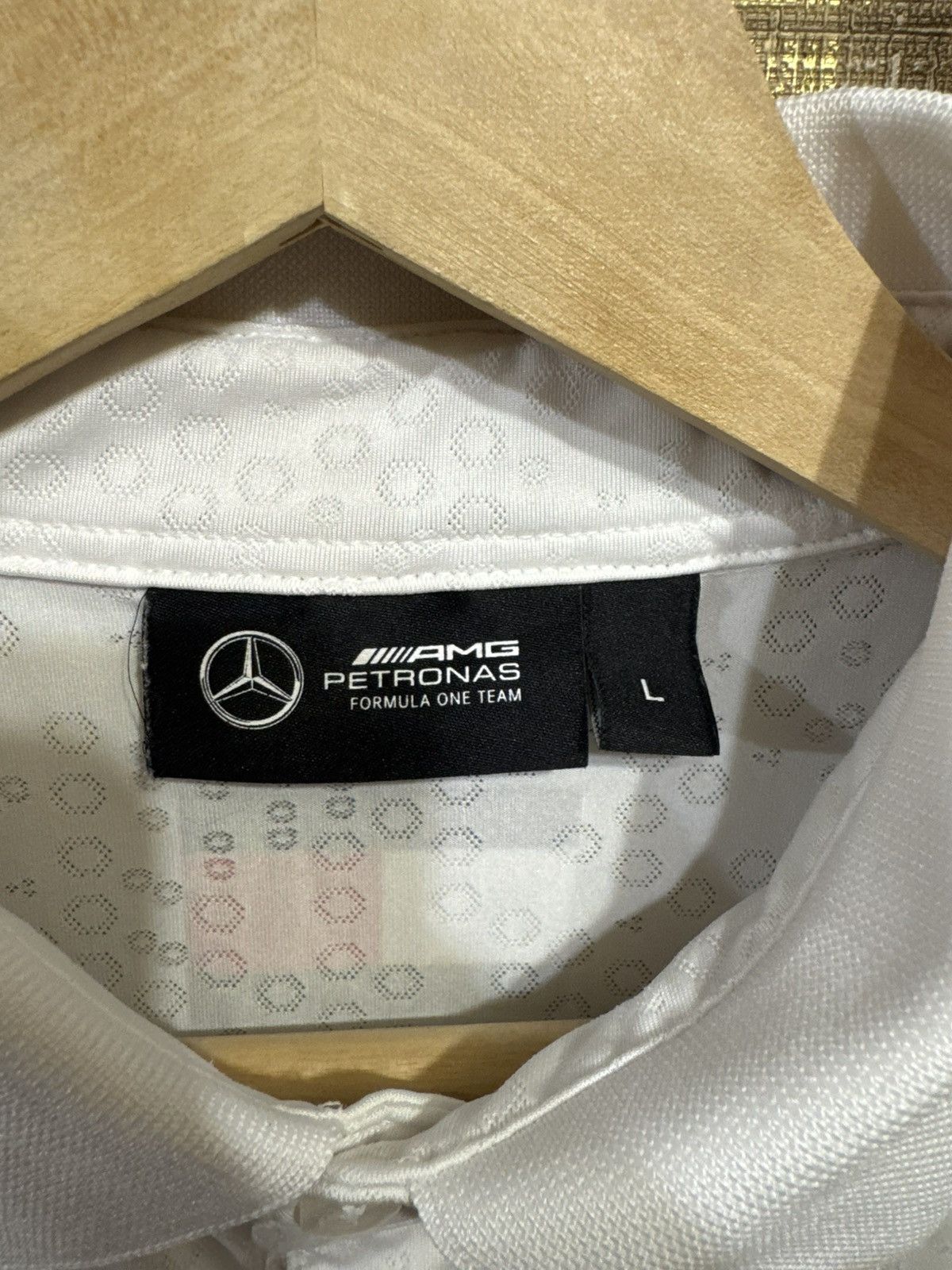 Mercedes-Benz Mercedes AMG F1 2024 Team Polo White Size L Size US L / EU 52-54 / 3 - 9 Thumbnail
