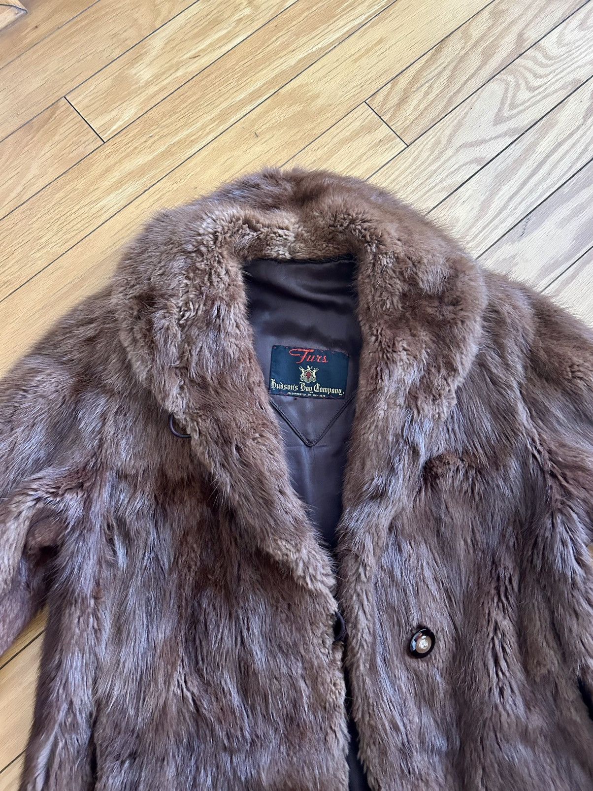 Designer × Vintage Hudson Bay Genuine Fur Coat Size M / US 6-8 / IT 42-44 - 7 Thumbnail