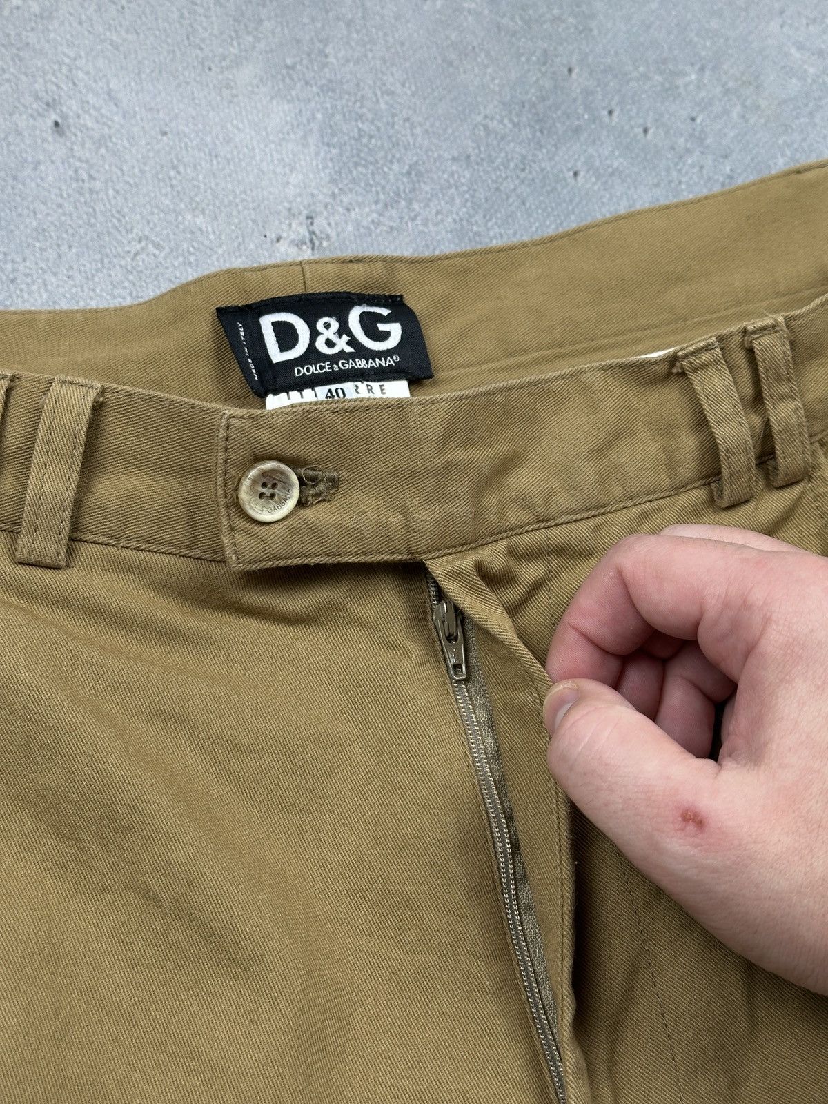 Dolce & Gabbana Vintage D&G Khaki Cotton Cropped Breeches made in Italy Rare Size US 36 / EU 52 - 7 Thumbnail
