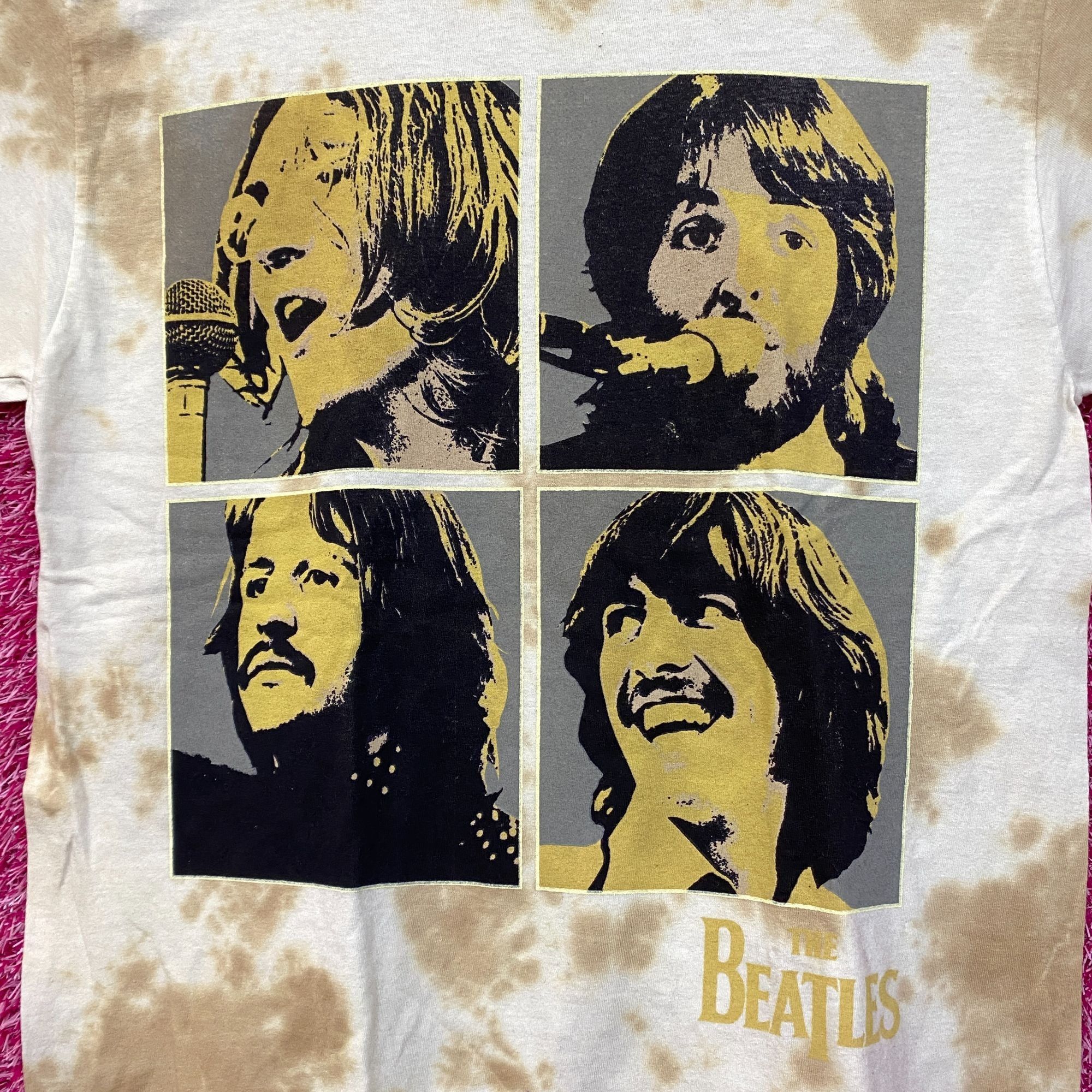 Band Tees The Beatles Let It Be Album Cover Art Psychedelic Rock Tie D Size US S / EU 44-46 / 1 - 2 Thumbnail