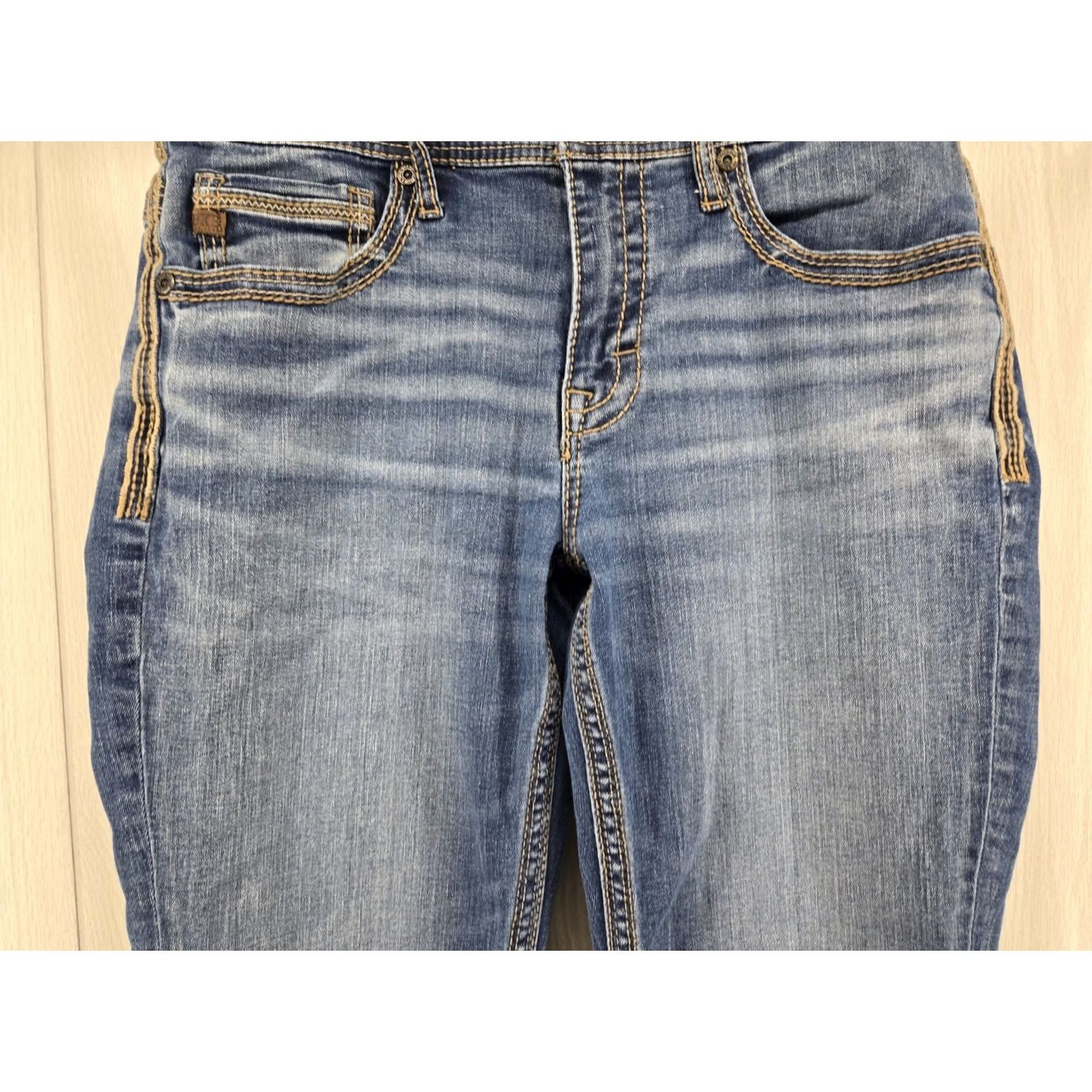 Vintage BKE Jake Jeans Distressed Wash 34x32 Denim Straight Leg 5-Pocket Regular Mens Size US 34 / EU 50 - 4 Thumbnail