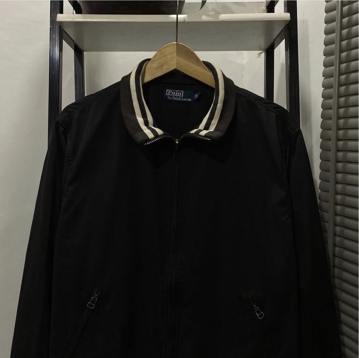 Polo Ralph Lauren Vintage Polo Ralph Lauren Black On Black Logo Jacket Black Size US XL / EU 56 / 4 - 2 Thumbnail