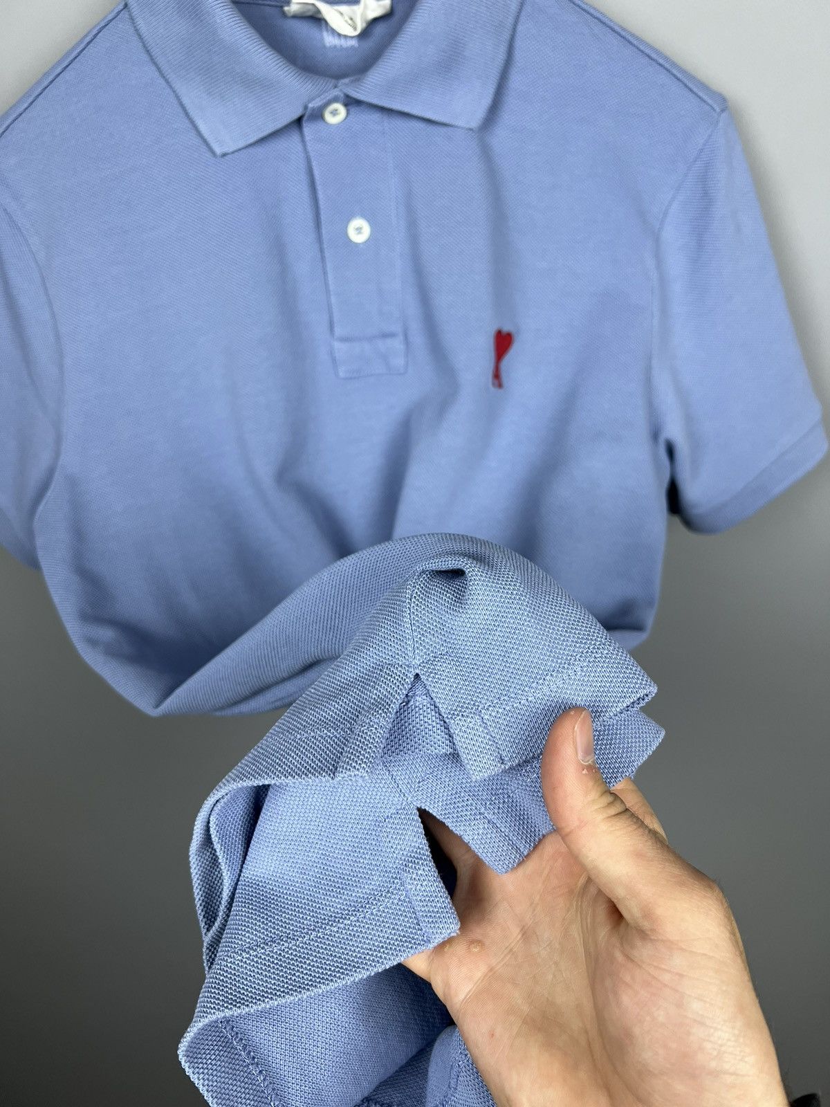 AMI AMI de Coeur Polo Shirt M Baby Blue Basic Japanese Paris y2k Size US XS / EU 42 / 0 - 12 Thumbnail