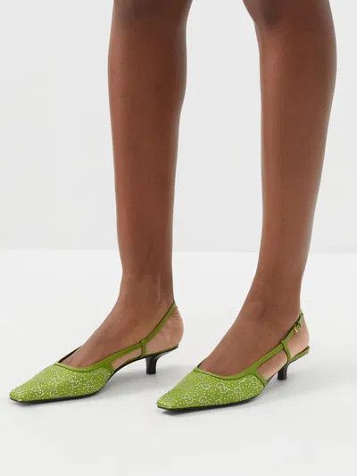 Gucci o1s1wg110125 Slingback Pumps in Green Size US 6.5 / IT 36.5 - 5 Thumbnail