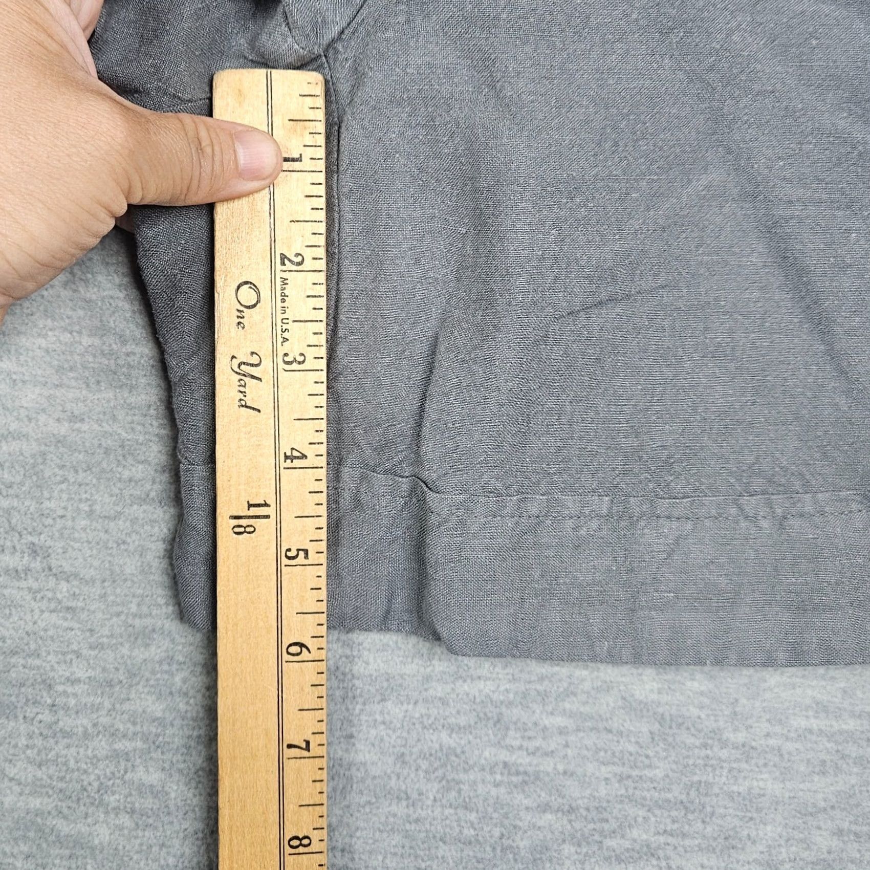 J. Jill J.JILL Women's Gray Linen Blend Rayon Petite Size 8 Flat Front Casual Pants Shorts? Size 30" / US 8 / IT 44 - 8 Thumbnail