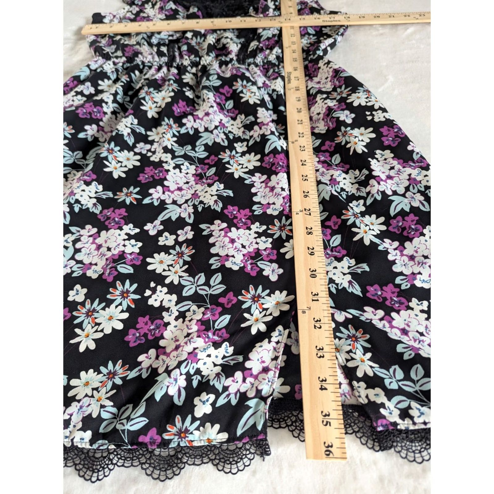 Express Express Black Floral Lace Yoke Sleeveless Mini Dress M Women XS-Size? Wait Size M / US 6-8 / IT 42-44 - 5 Thumbnail