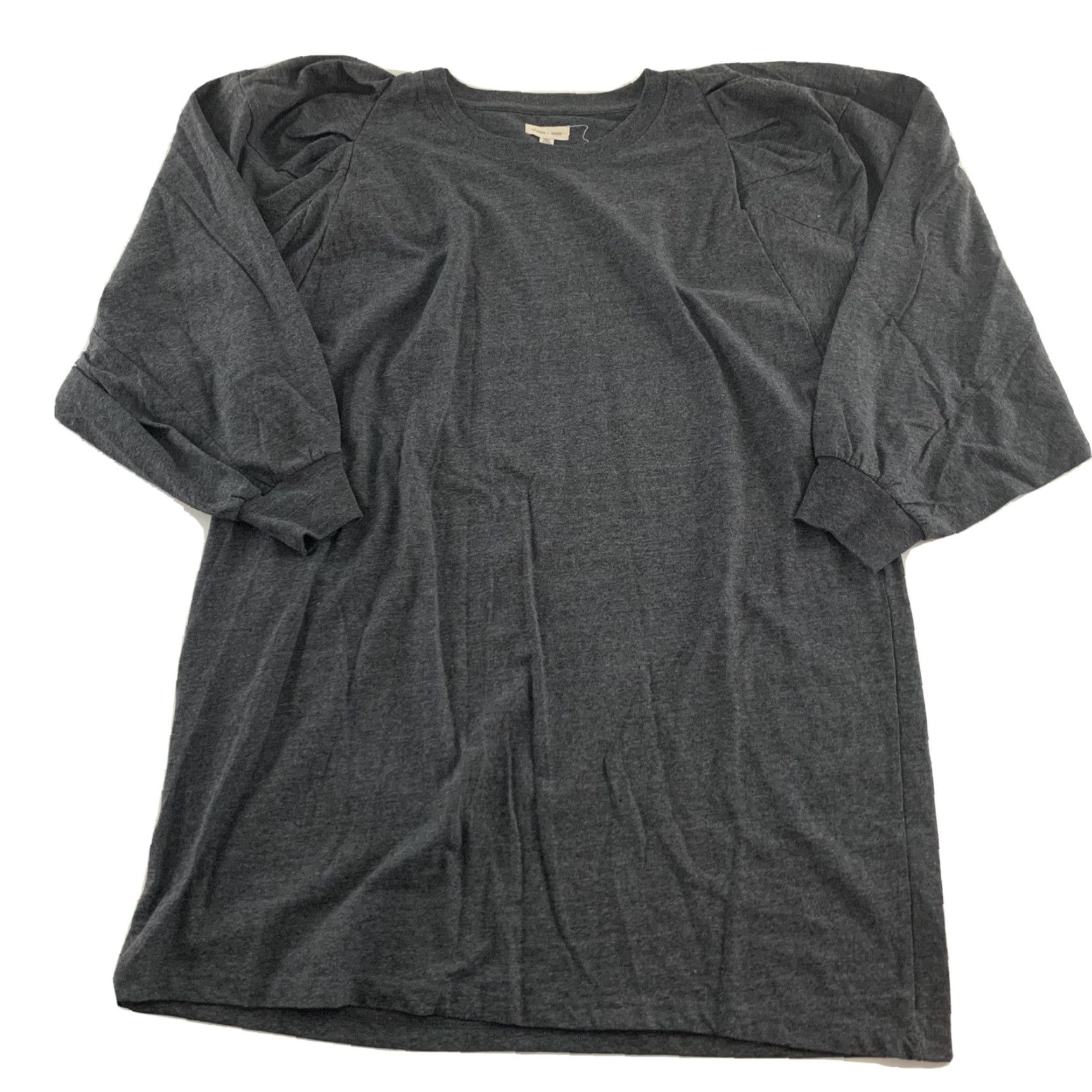Vintage Silence + Noise Dress Women's Size M/L Gray Oversized Long Sleeve Shift Knee Length Shift Dress Gray Womens M/L Size M / US 6-8 / IT 42-44 - 2 Thumbnail